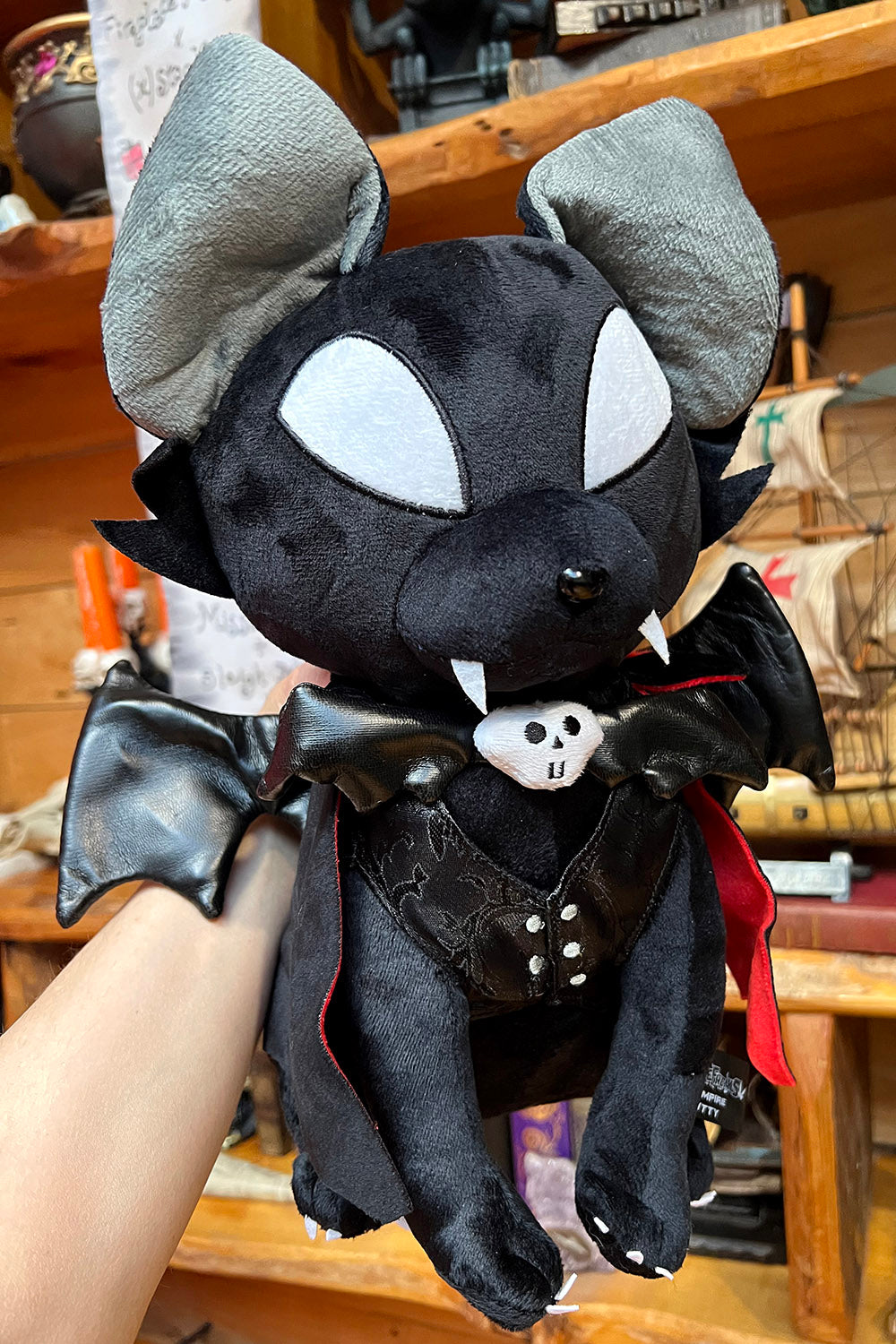 victorian goth cat plushie