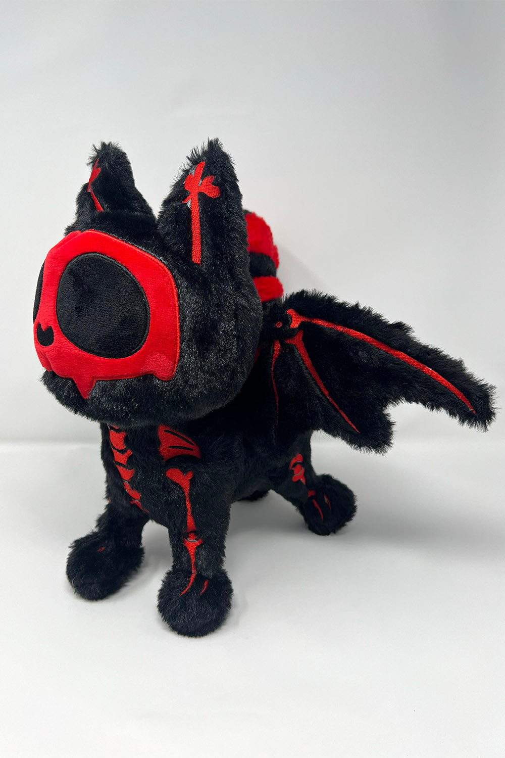 creepy cute skeleton cat plushie toy