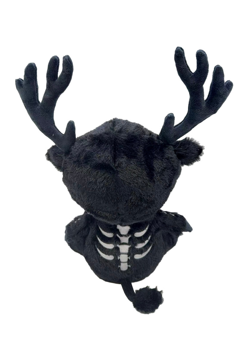 skeleton wendigo plushie with posable antlers