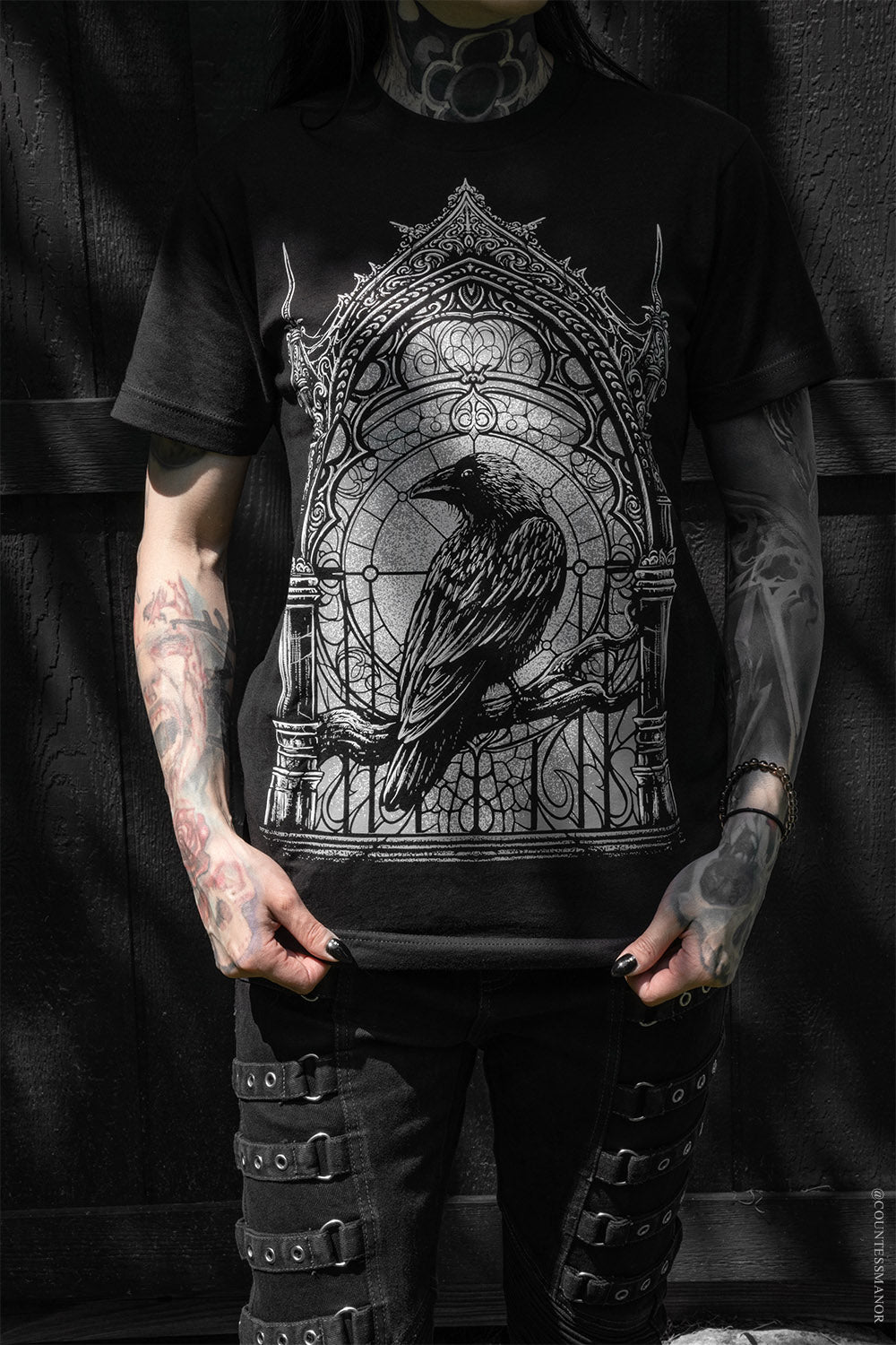 medieval gothic graphic t-shirt