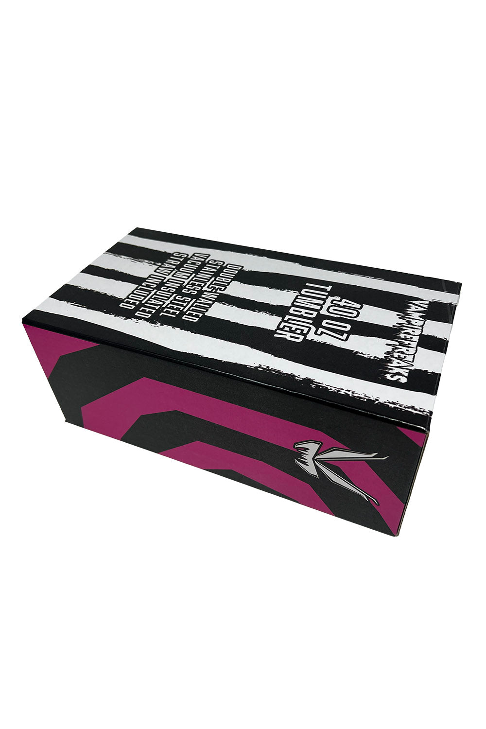 40 oz large emo white and black vampire bat stainless steel travel cup gift box