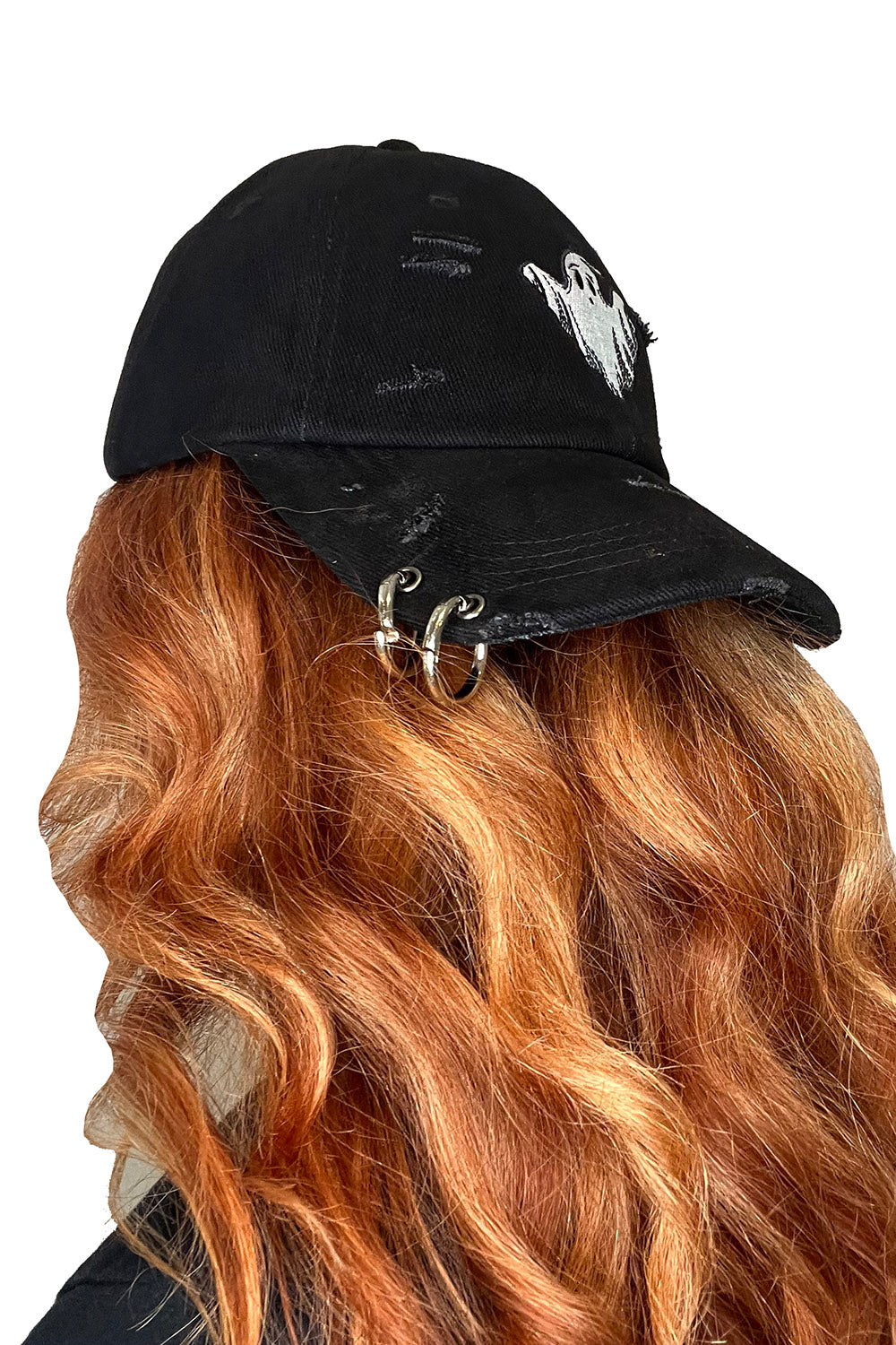emo ghost hat