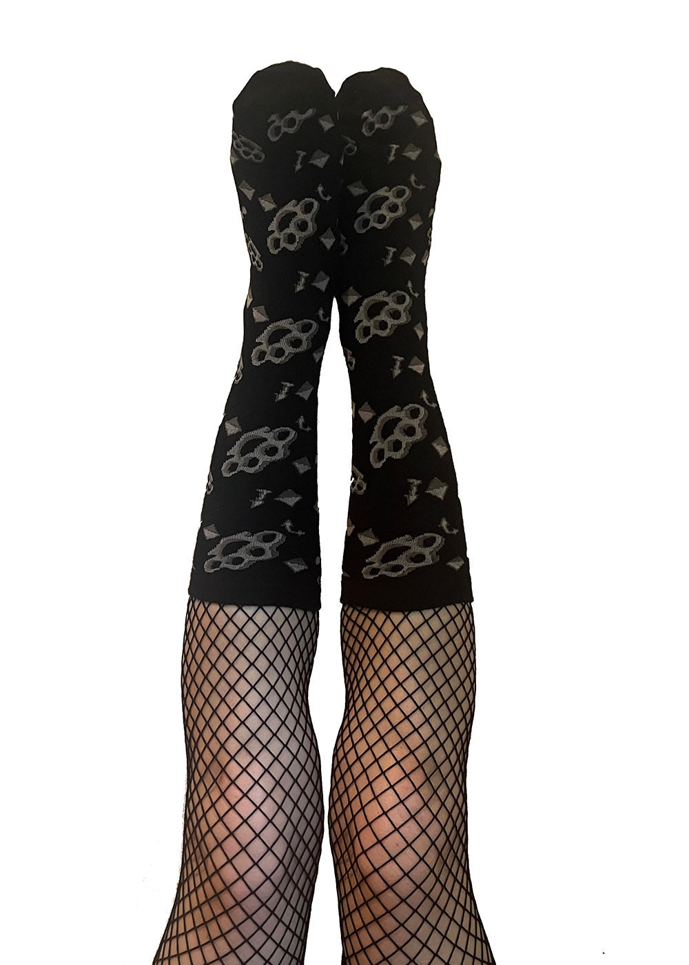 knitted punk piercings socks