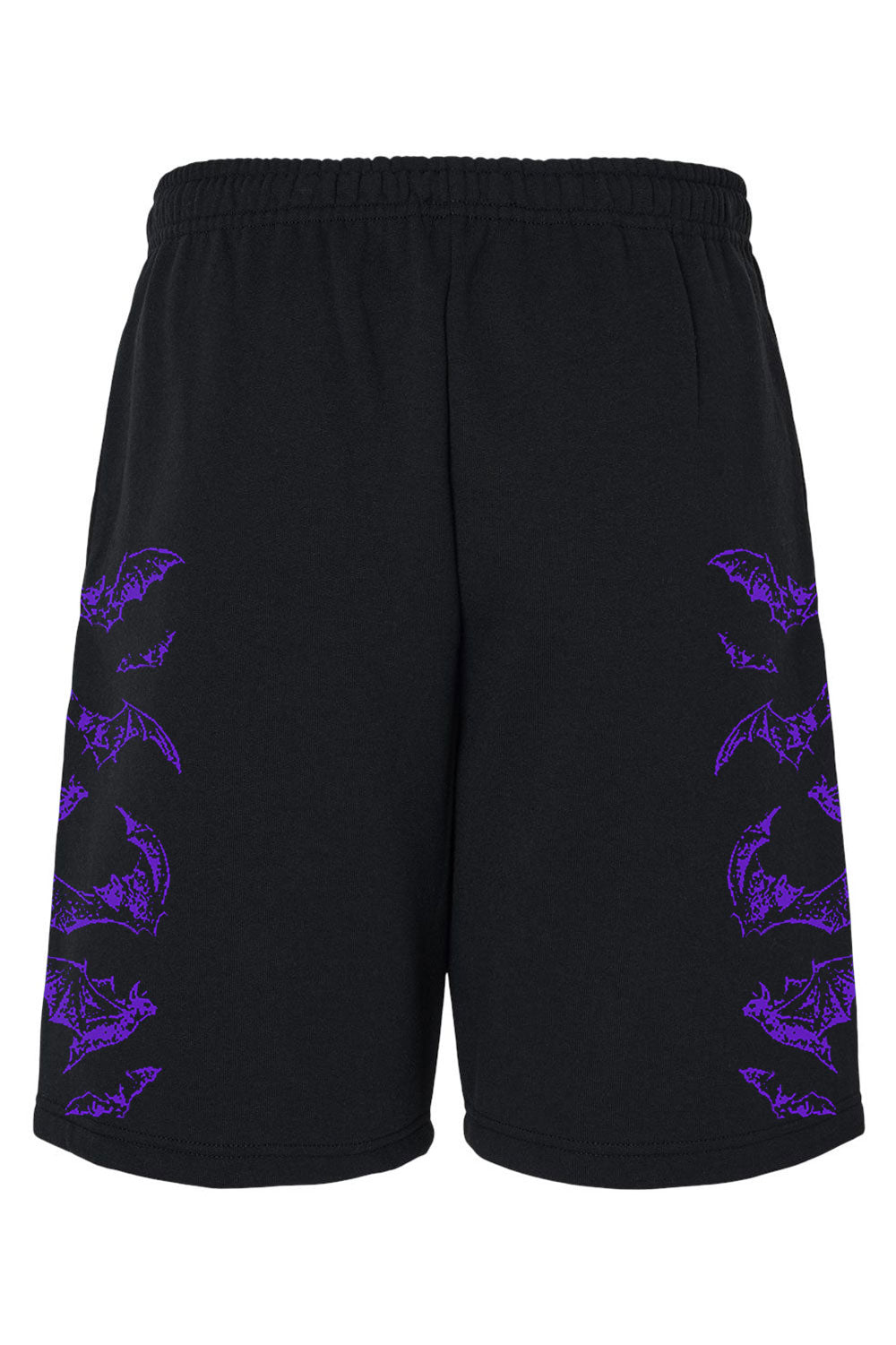 unisex black street goth jersey shorts