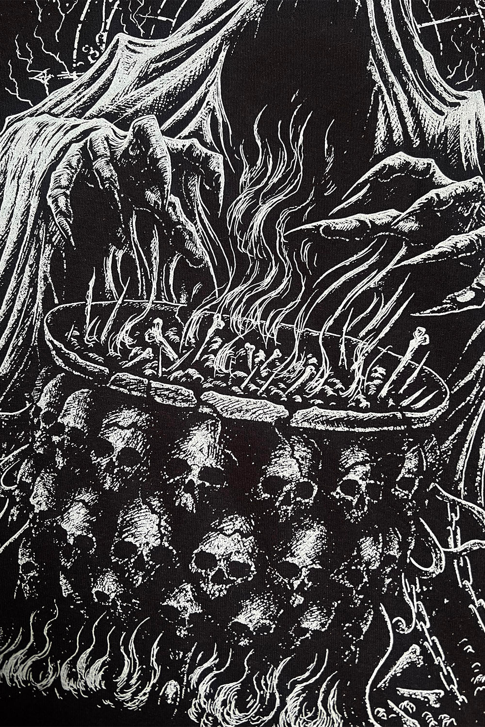 witchy grim reaper cauldron hoodie