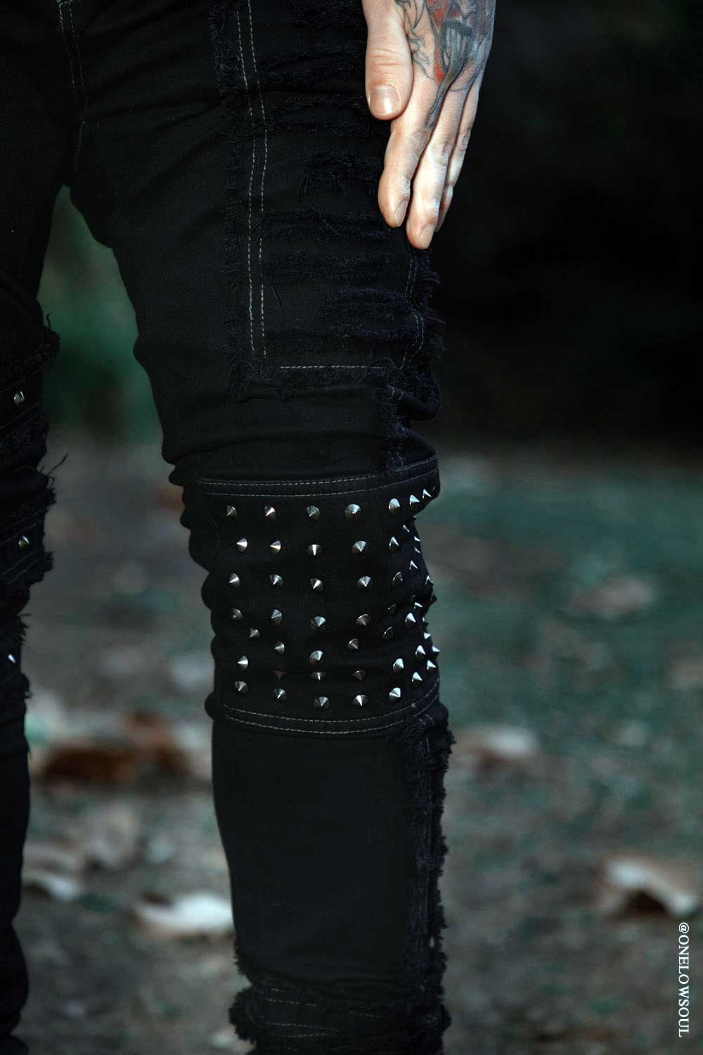 mens punk skinny jeans