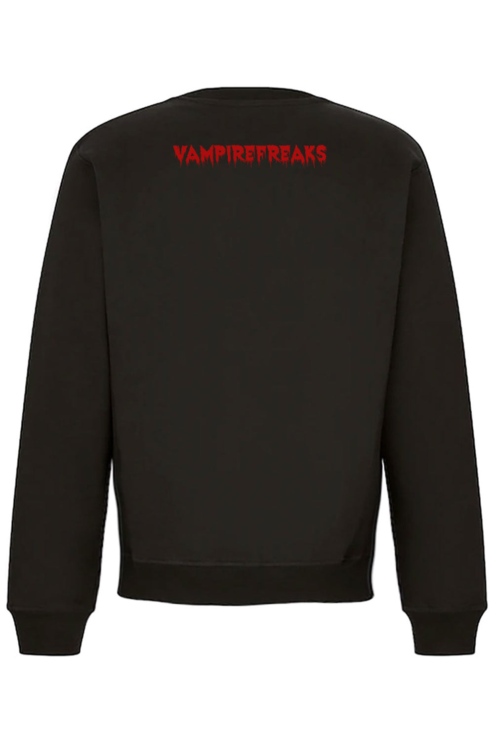 vampirefreaks branded red and black cotton sweatshirt