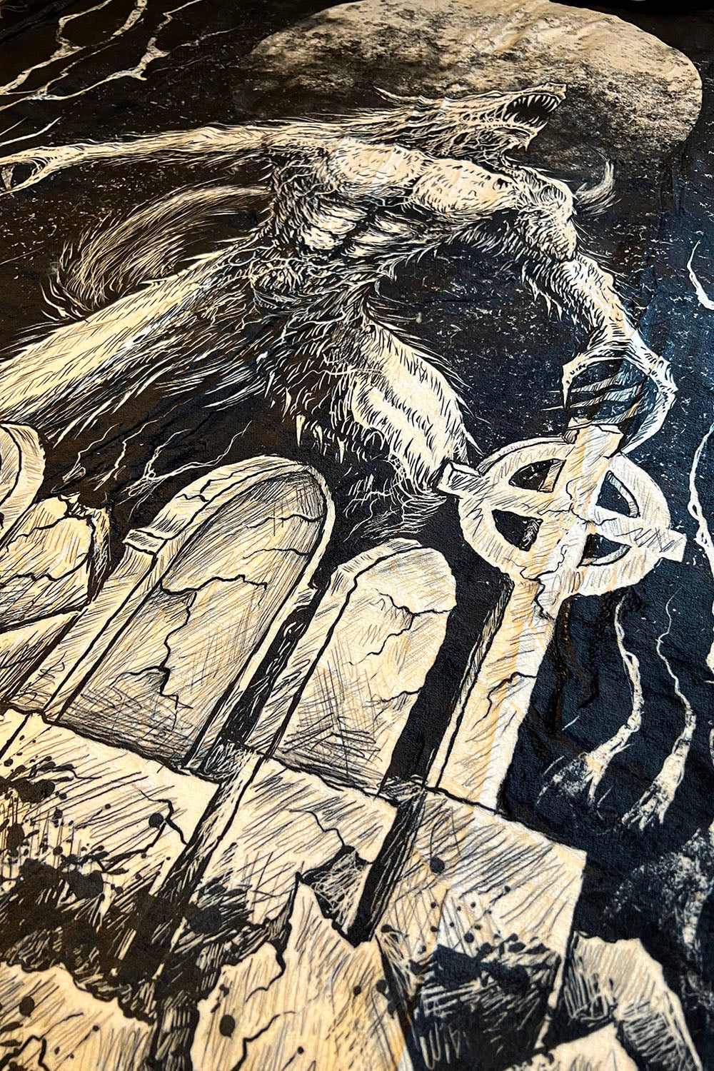 Howl at the Moon Werewolf Throw Blanket