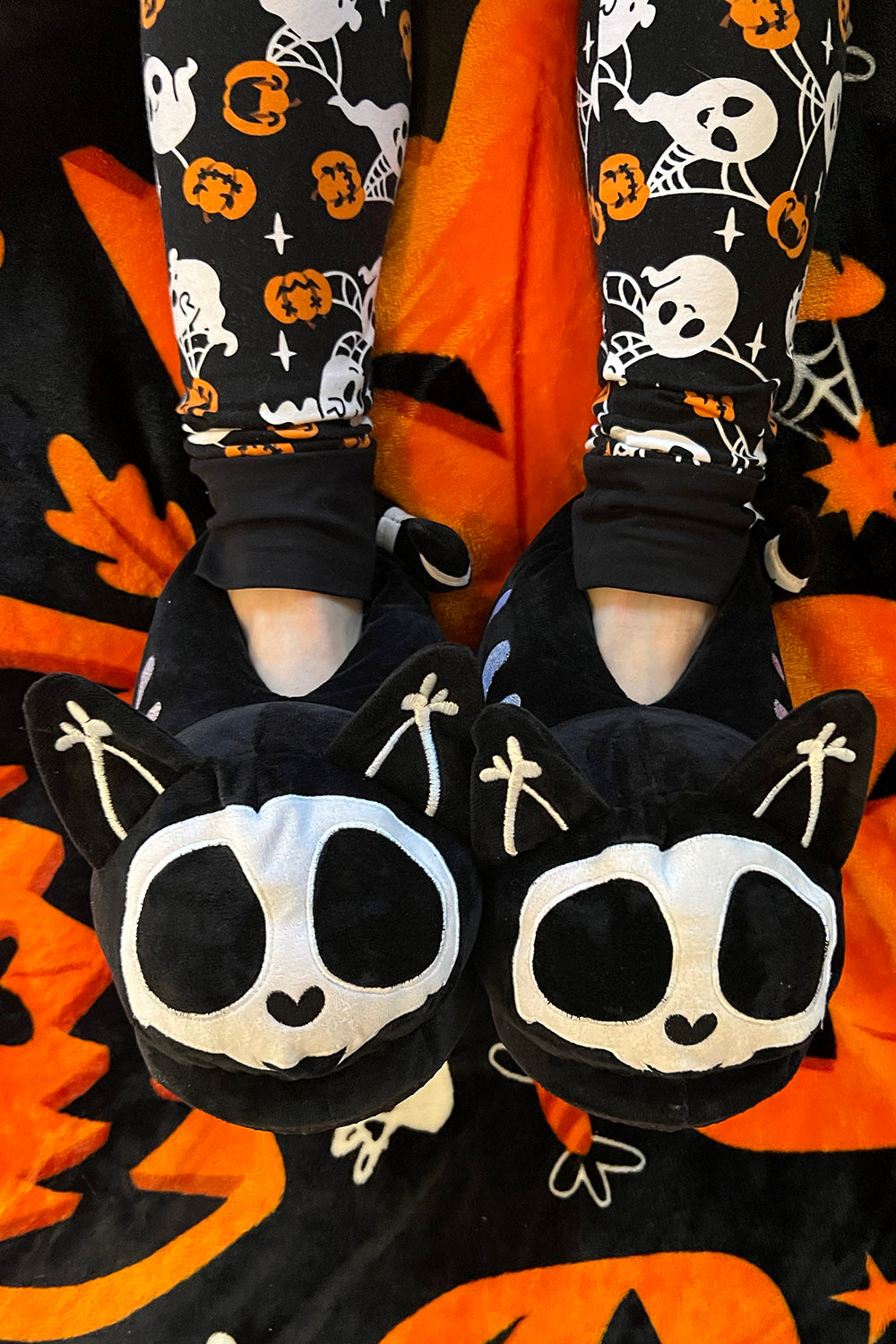 Skelekitty Slippers
