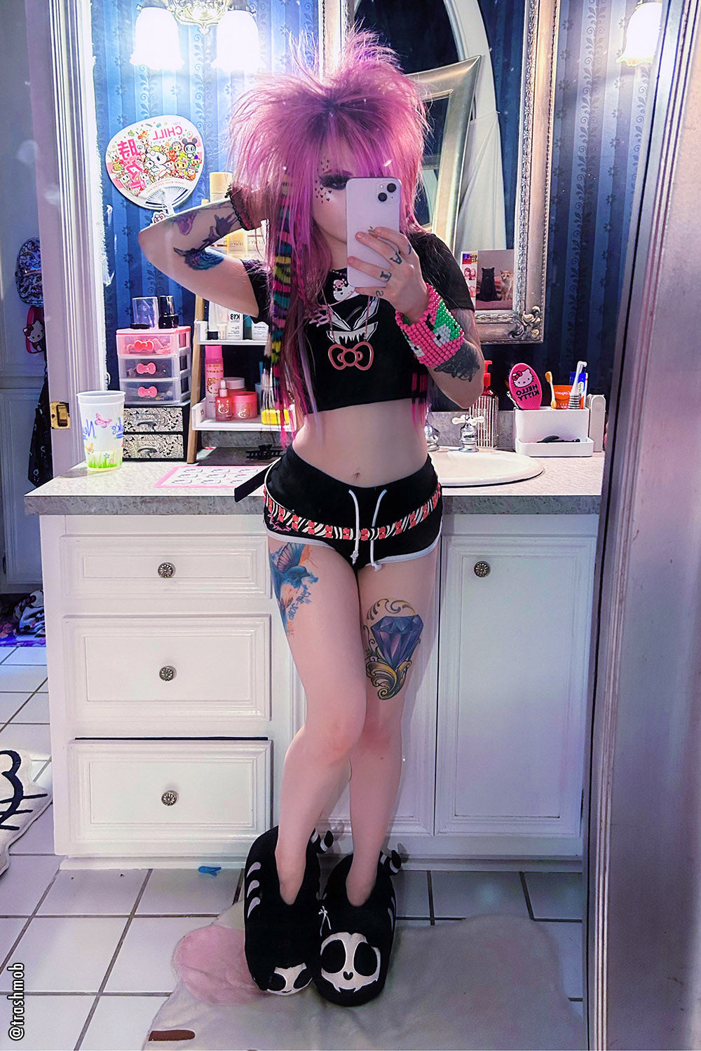 Skelekitty Slippers