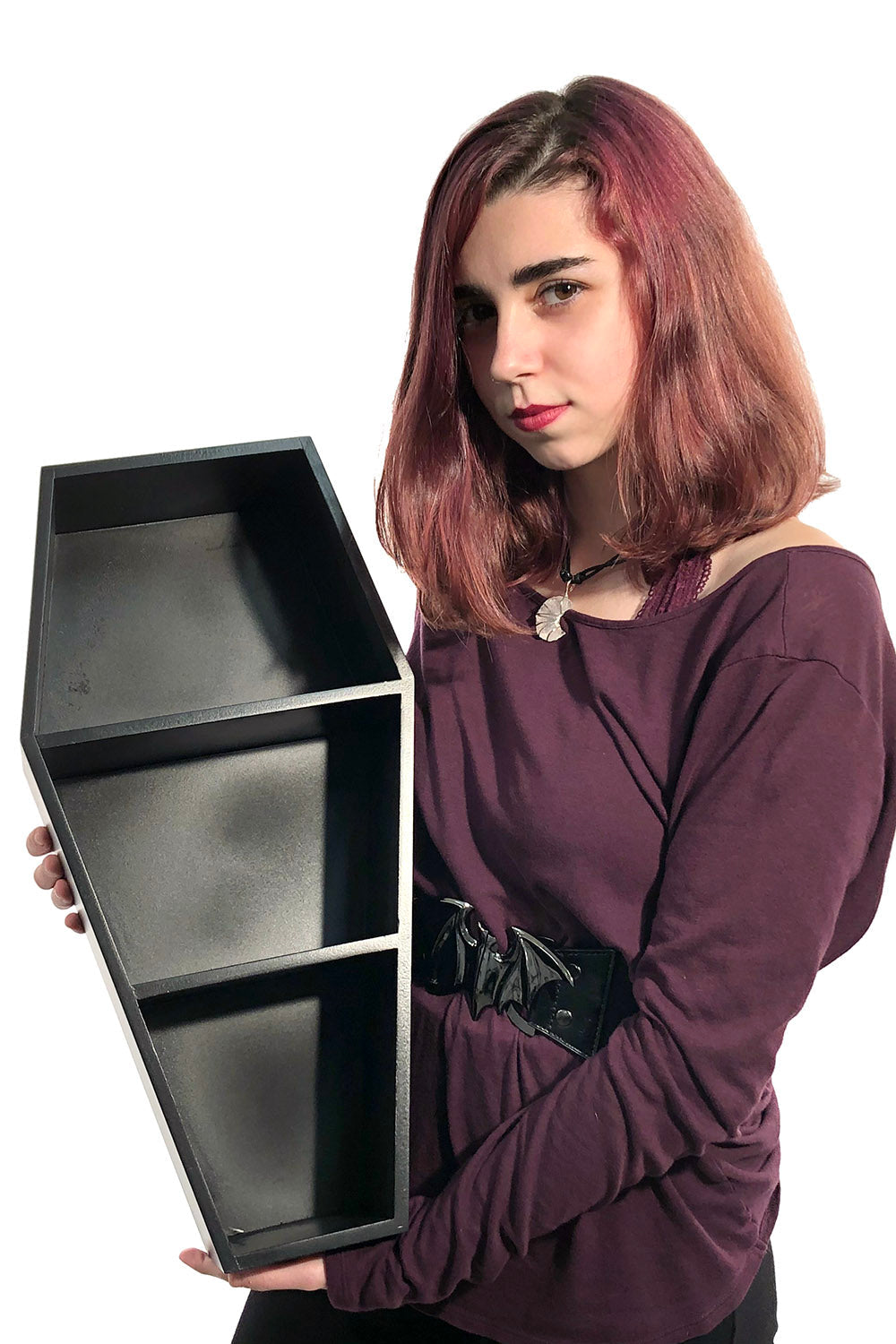 Deluxe Goth Coffin Shelf 20"