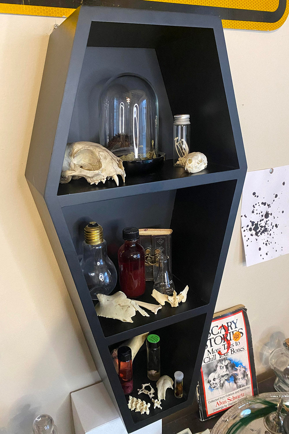 Deluxe Goth Coffin Shelf 20"