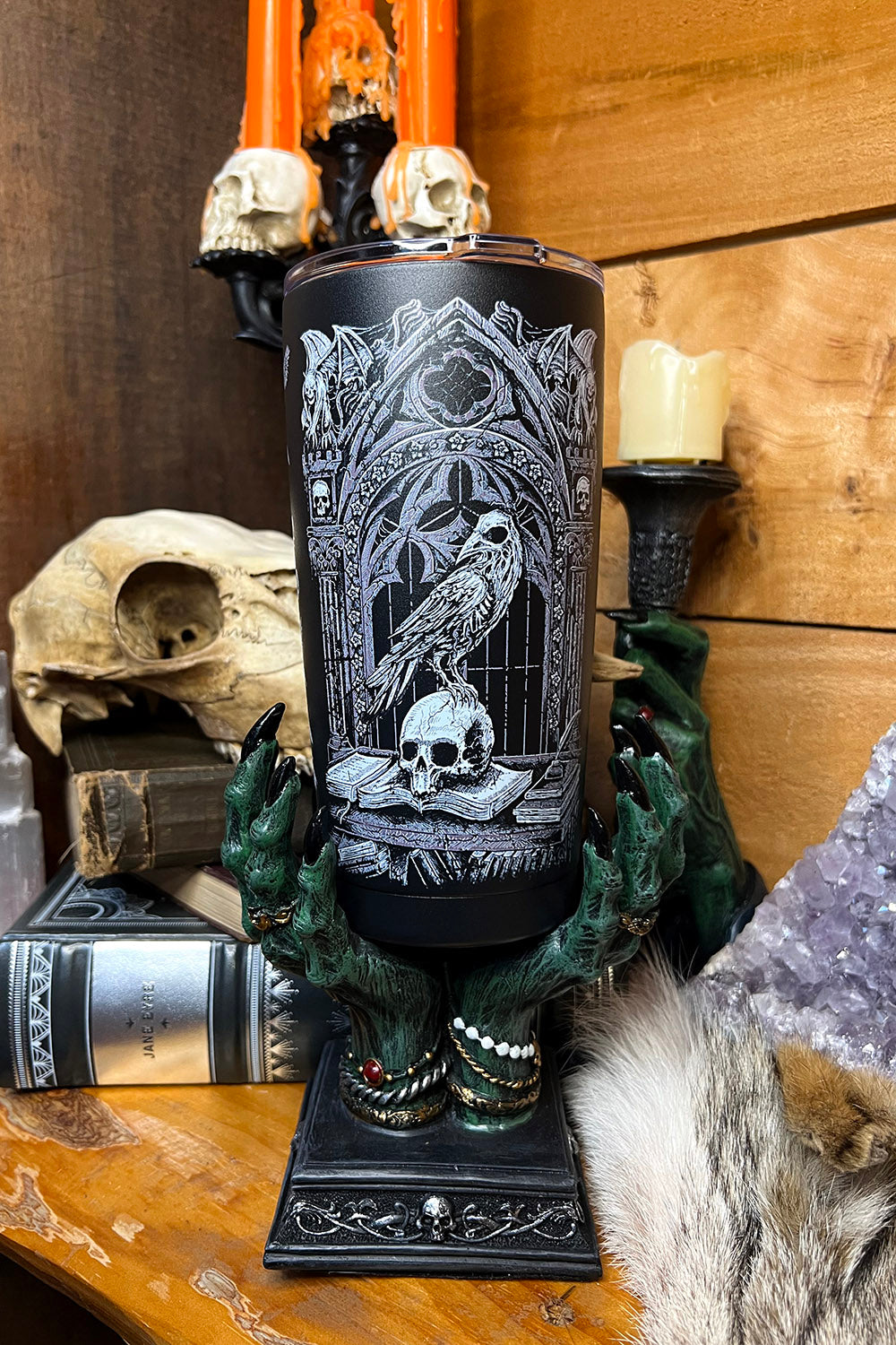vintage gothic travel mug for hot coffee