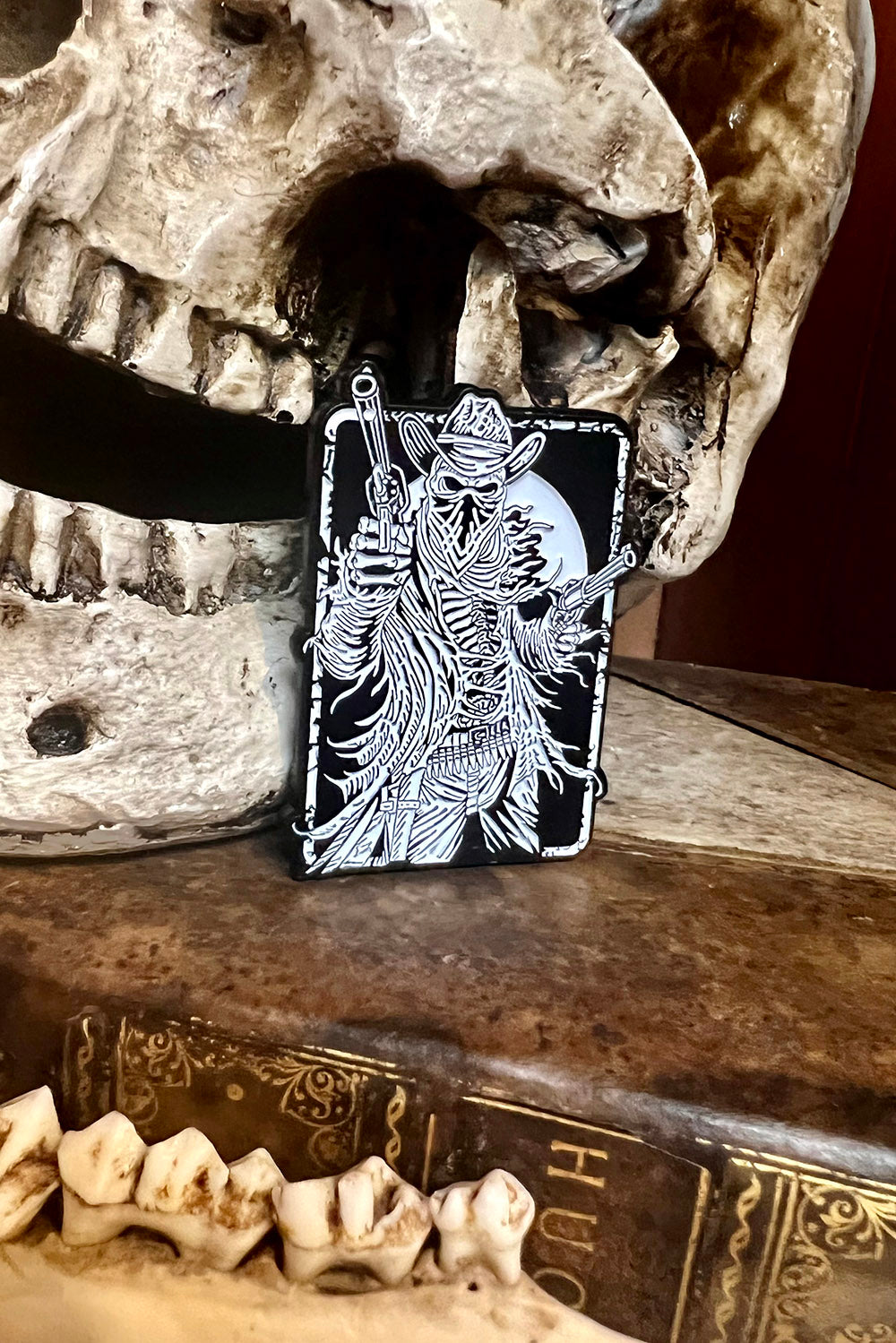 Western Goth Cowboy Enamel Pin