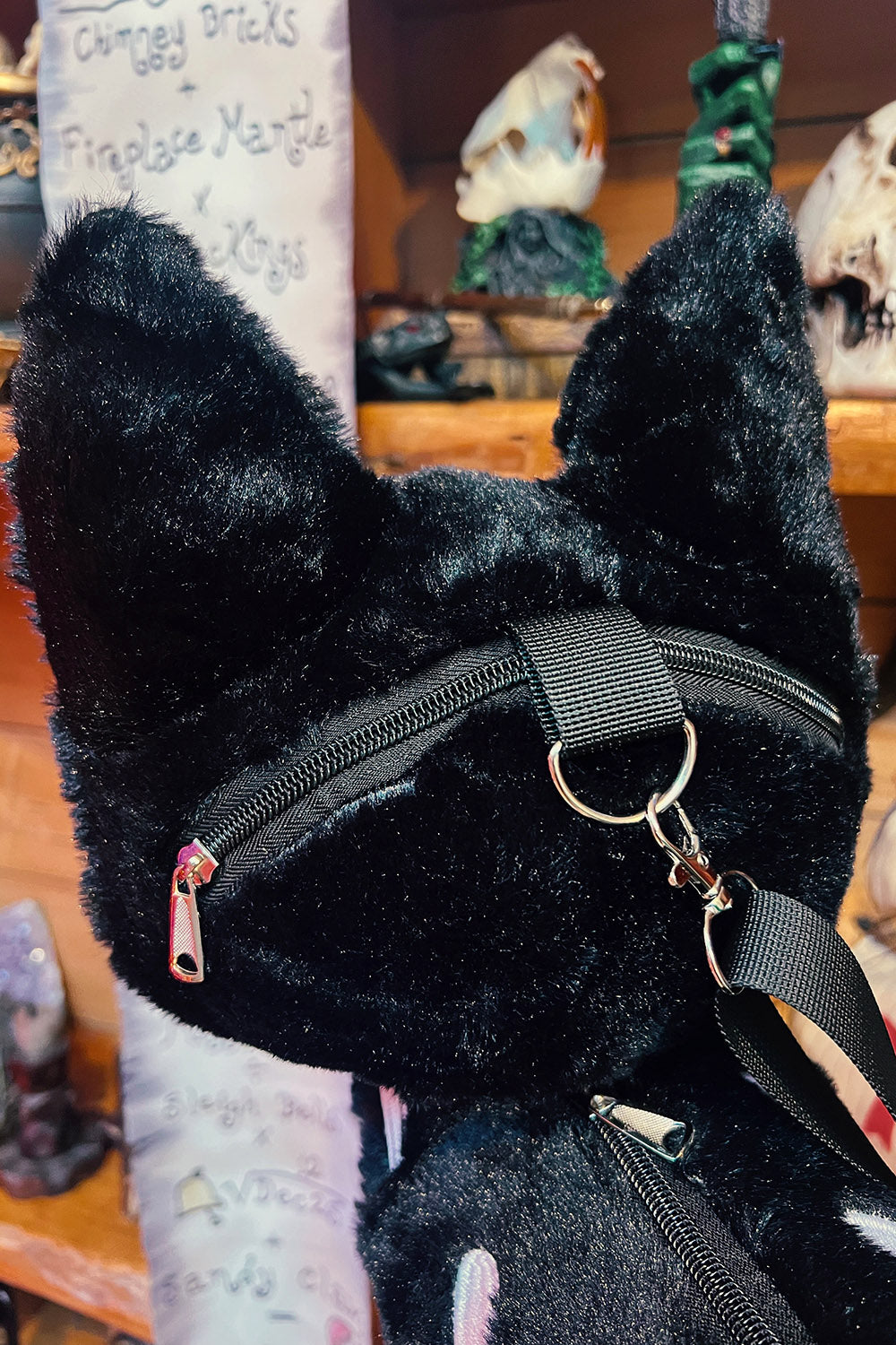 emo plush shoulder bag