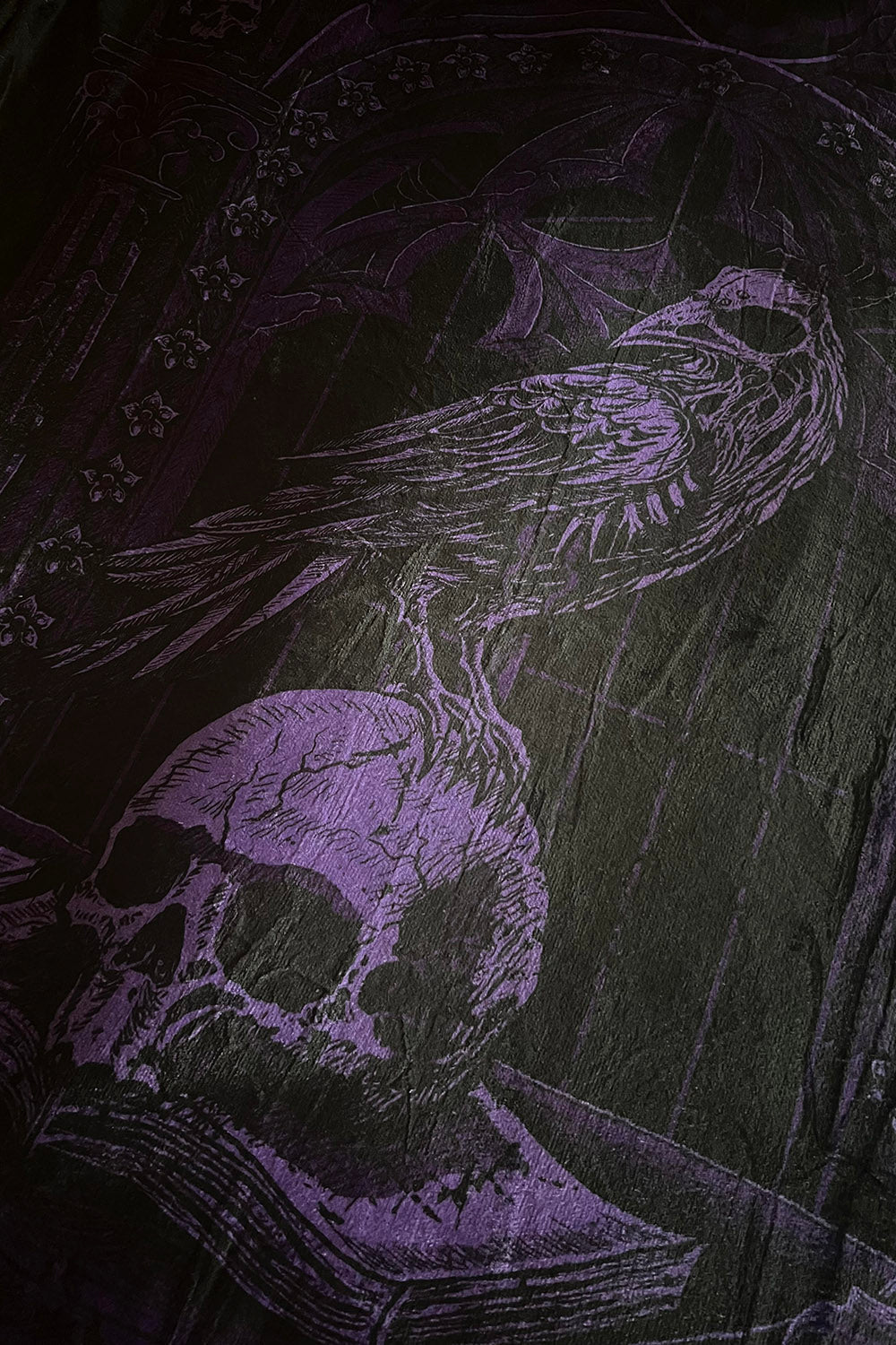 edgar allan poe throw blanket with raven on it