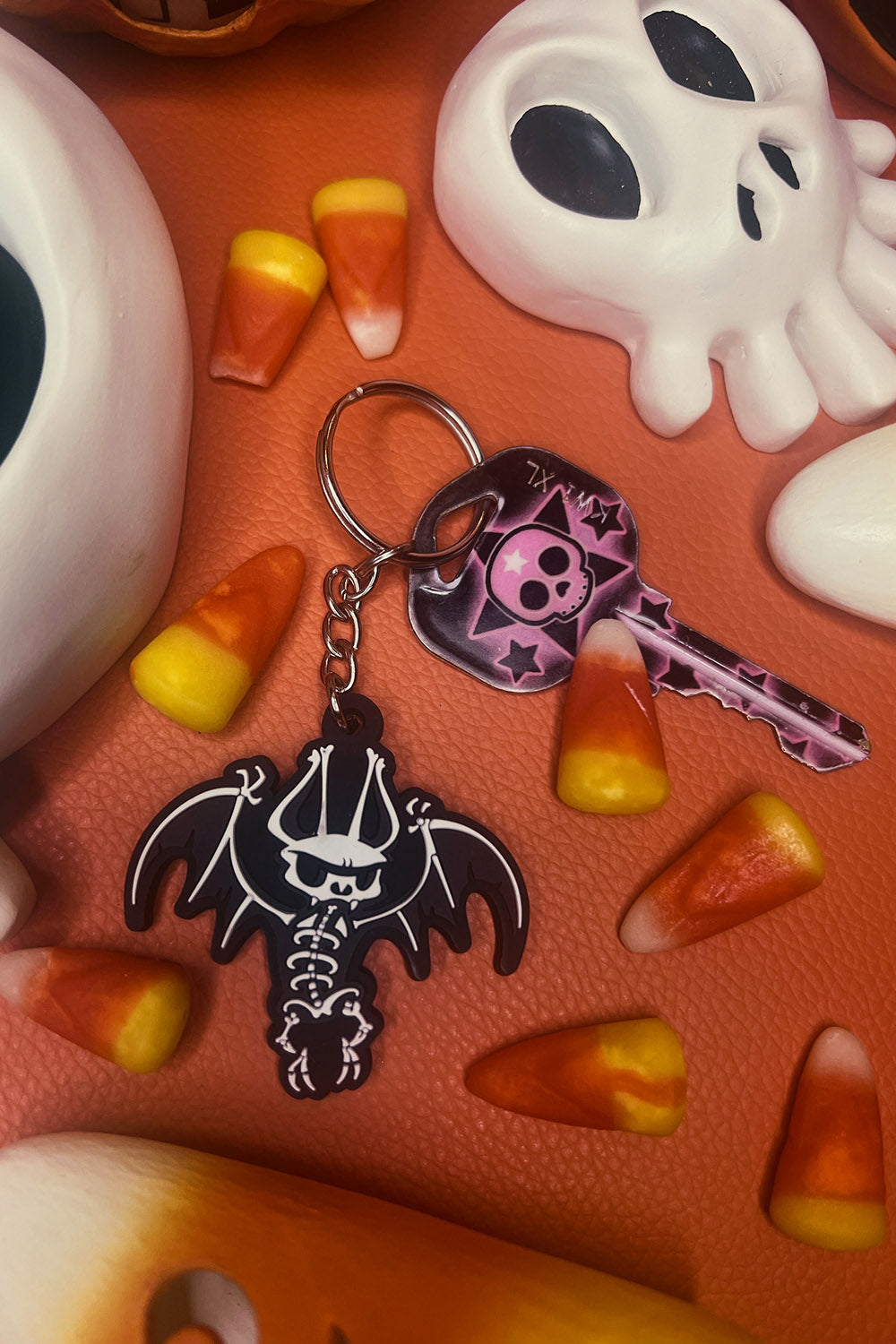 batty bones key ring