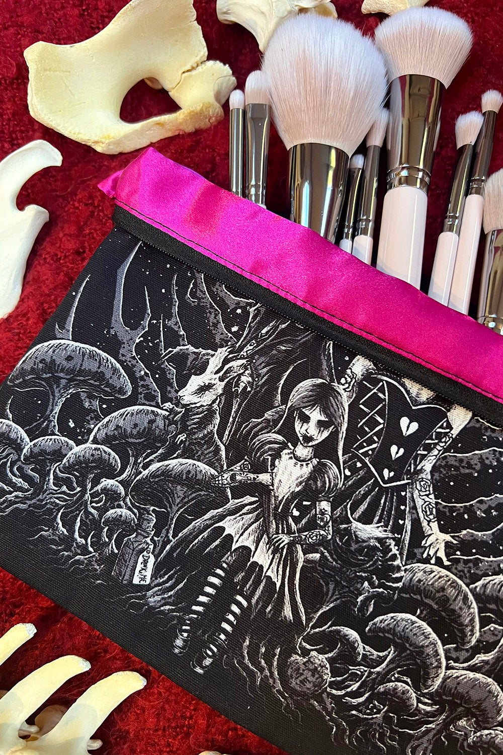 alice in wonderland cosmetic bag