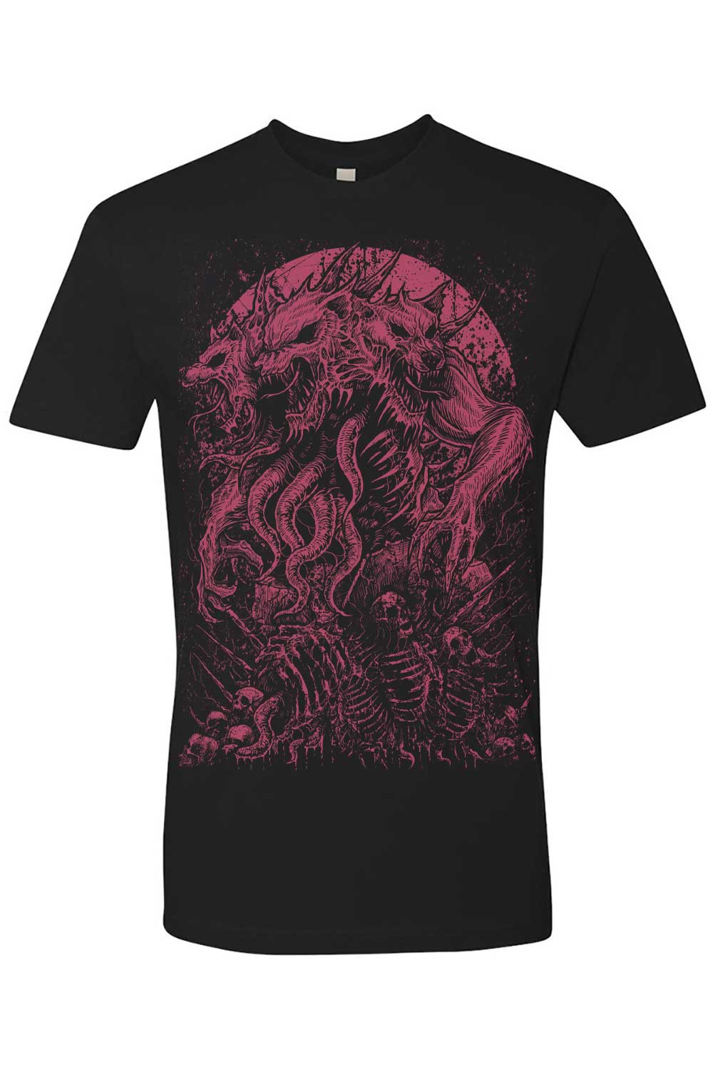 Three-Headed Werewolf T-shirt [WINE RED]