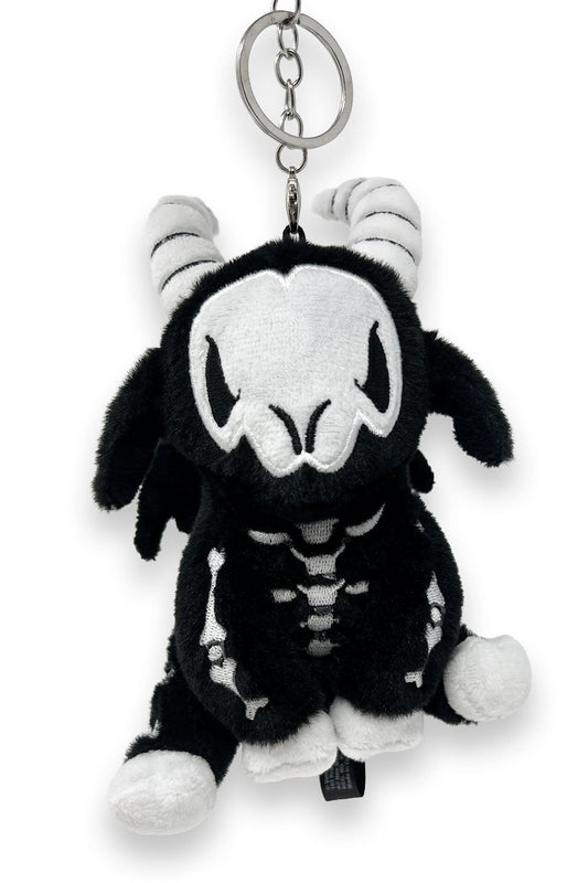 3d skeleton goat keychain