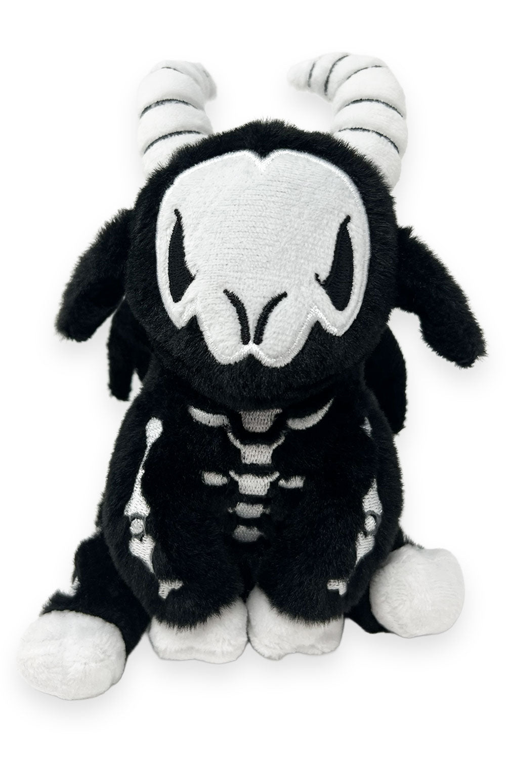 plush 3d skeleton goat keychain