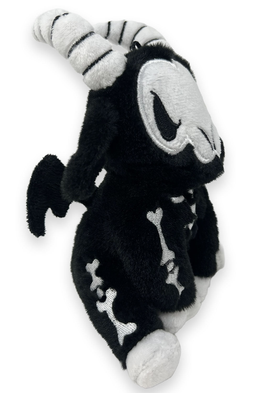 creepy cute 3d skeleton goat keychain
