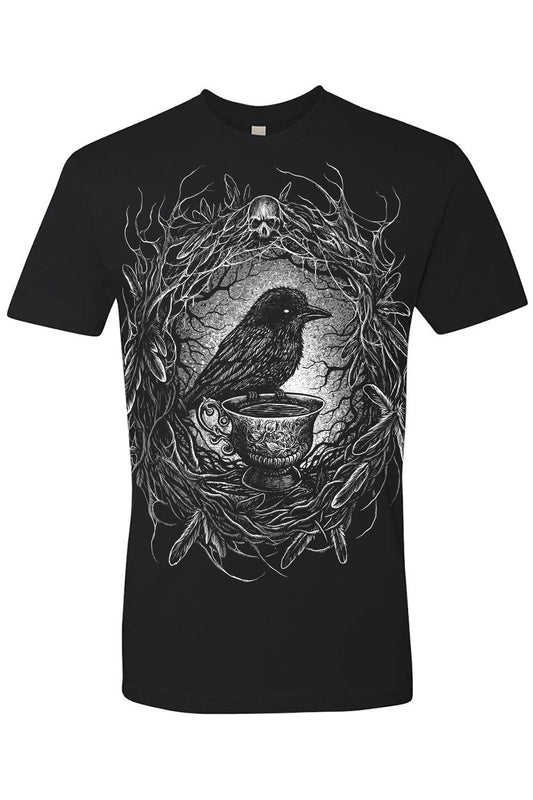 black cotton crow tshirt