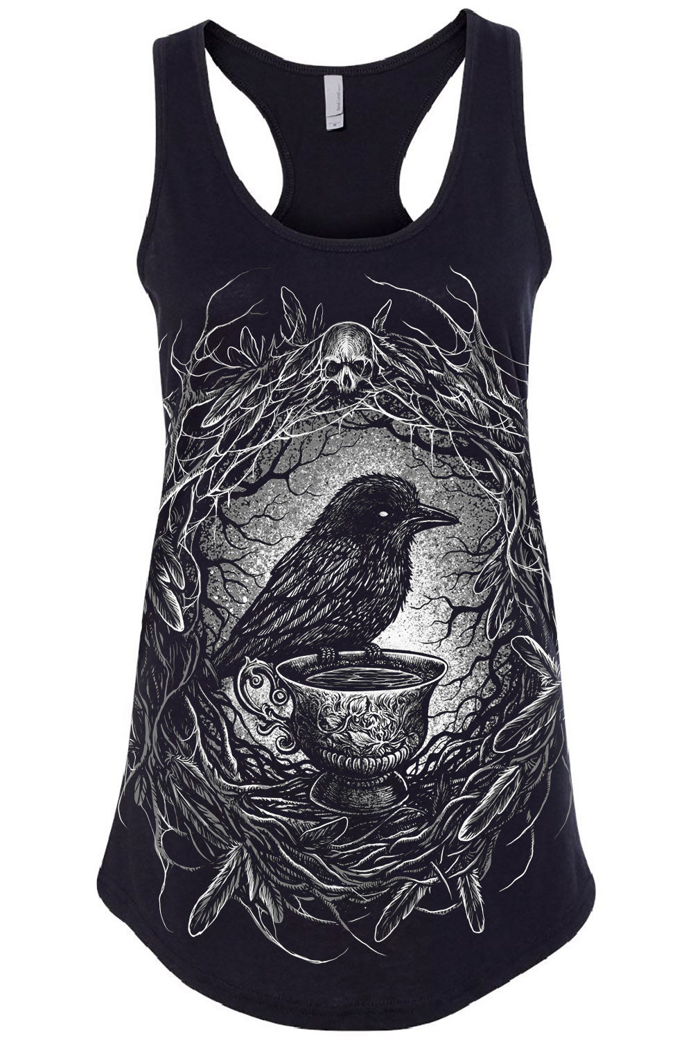 small black bird raven crow tank top