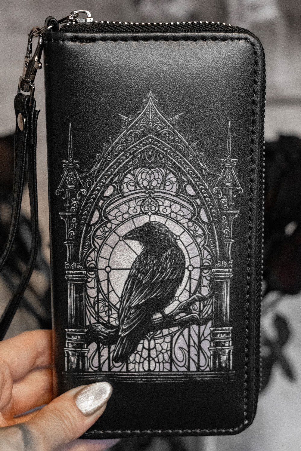 gothic raven wallet