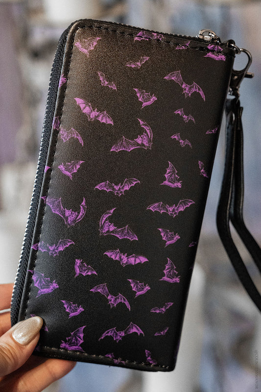purple bat wallet