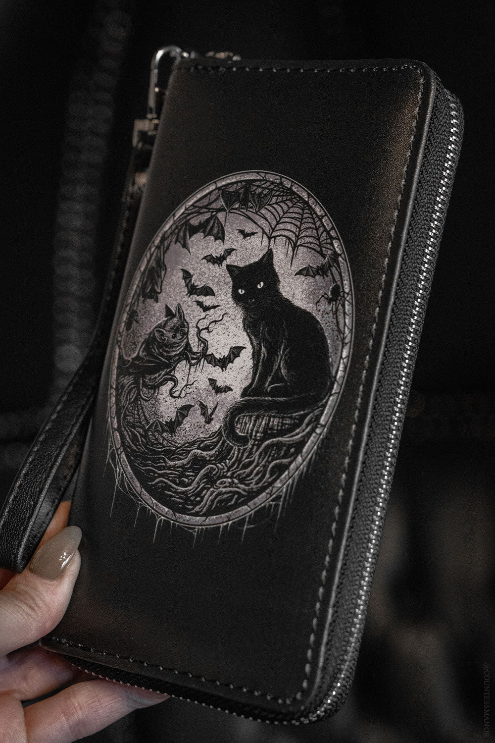 black cat wallet