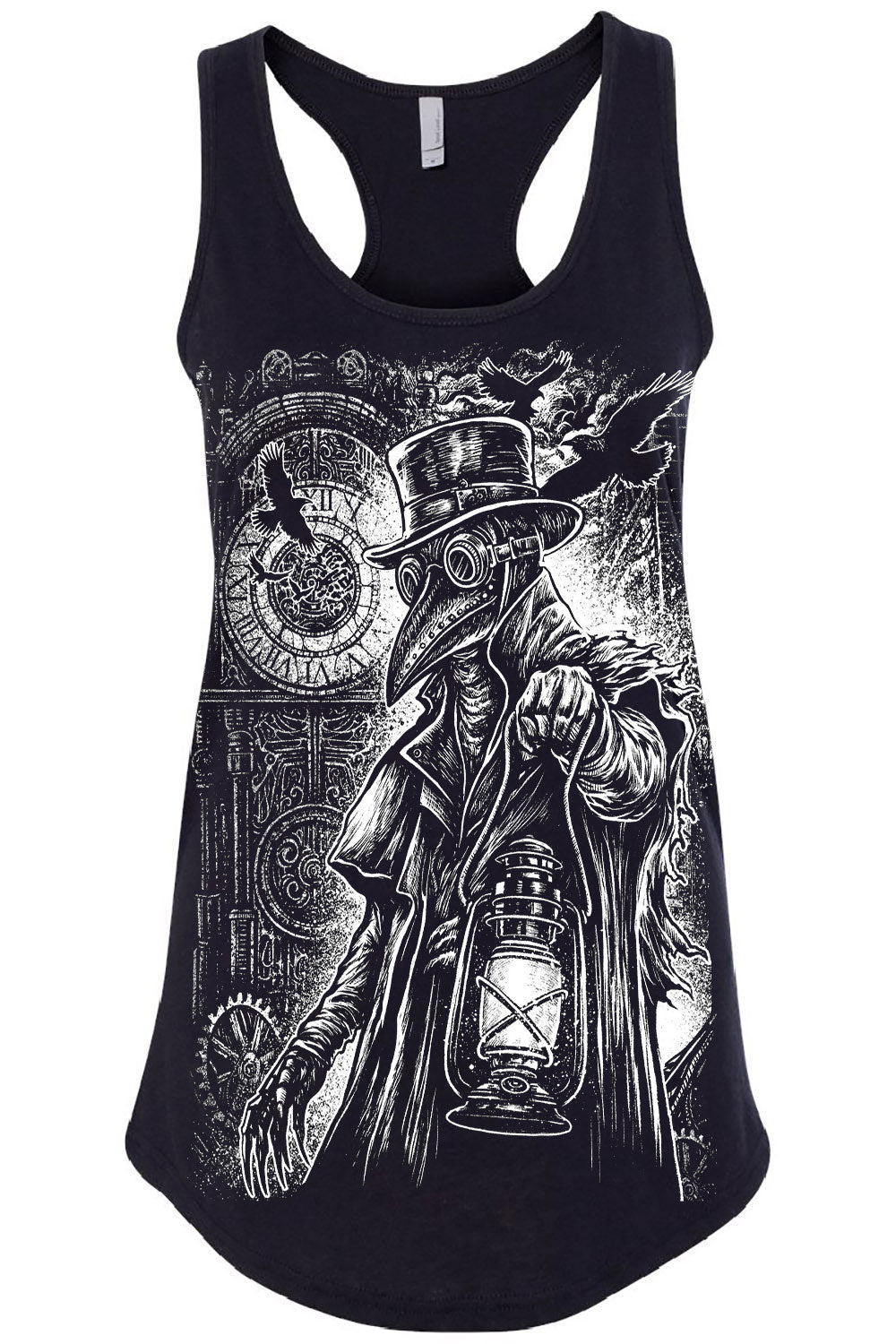 womens plague doctor tank top with ravens