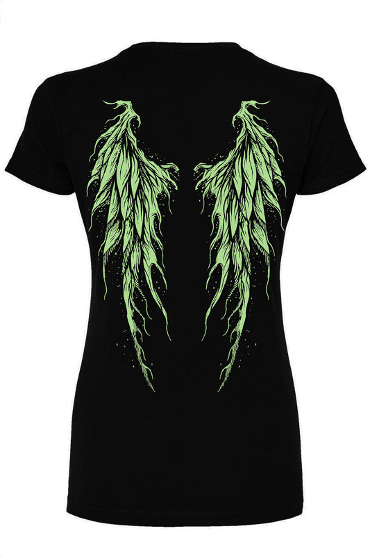Tinker hell tinkerbell pixie wings graphic printed tshirt back