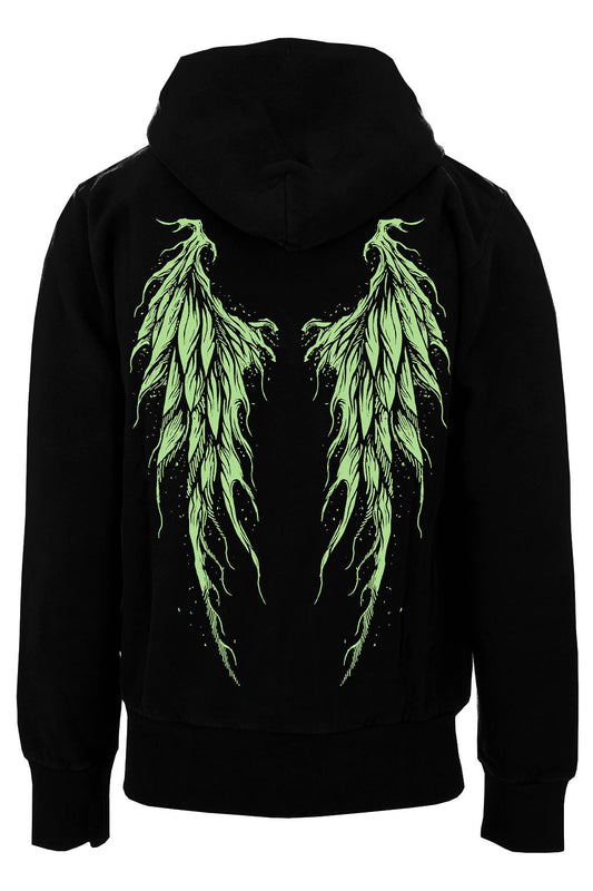 gothic fairy wings hoodie jacket