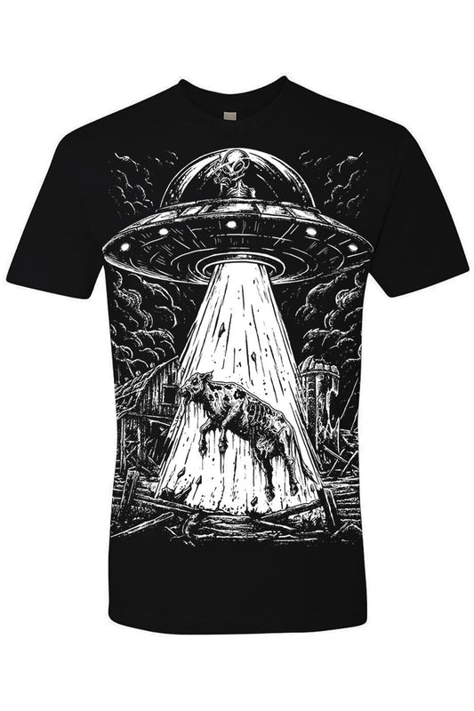 alien cow shirt sleeve t-shirt