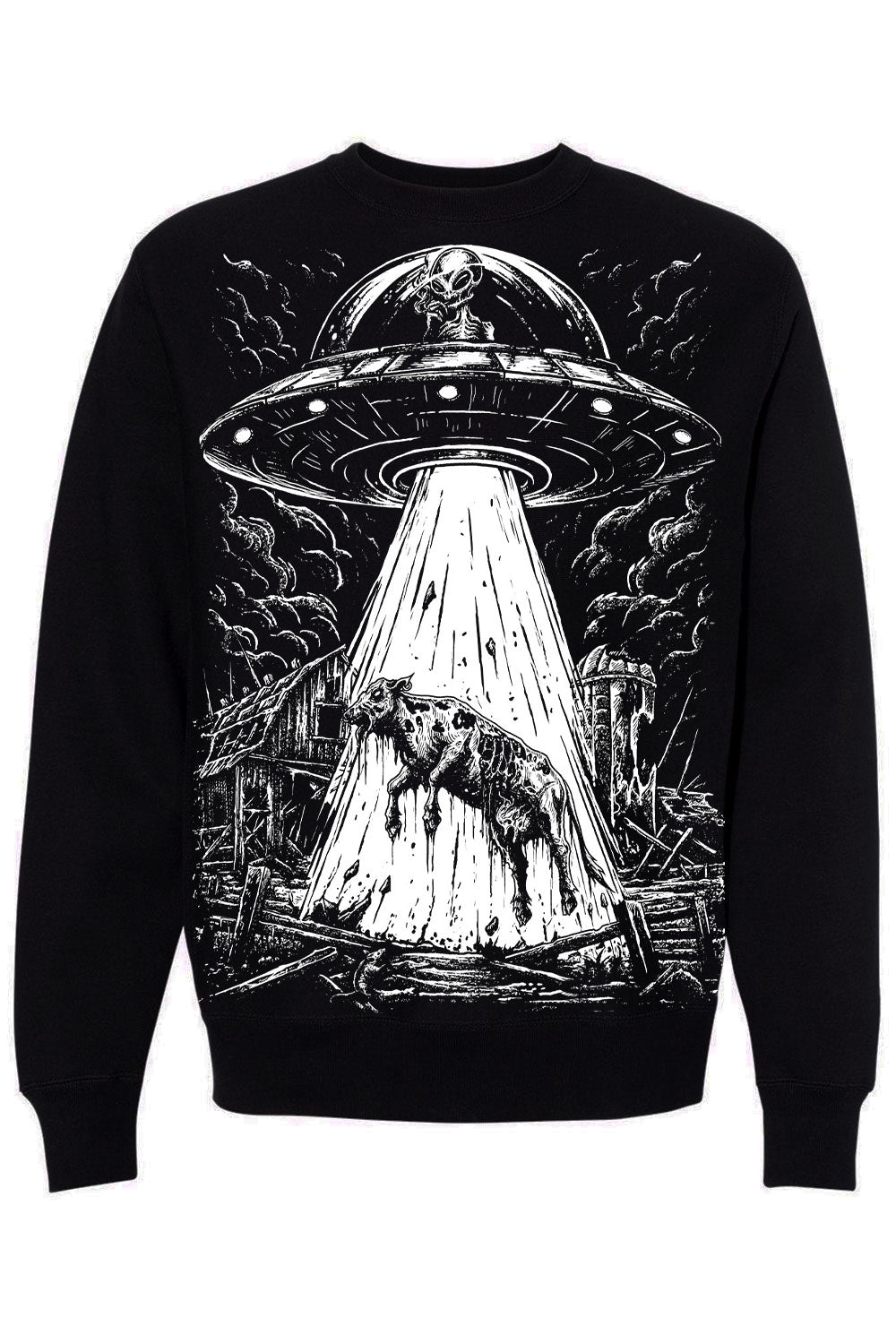 alien cow sweatshirt