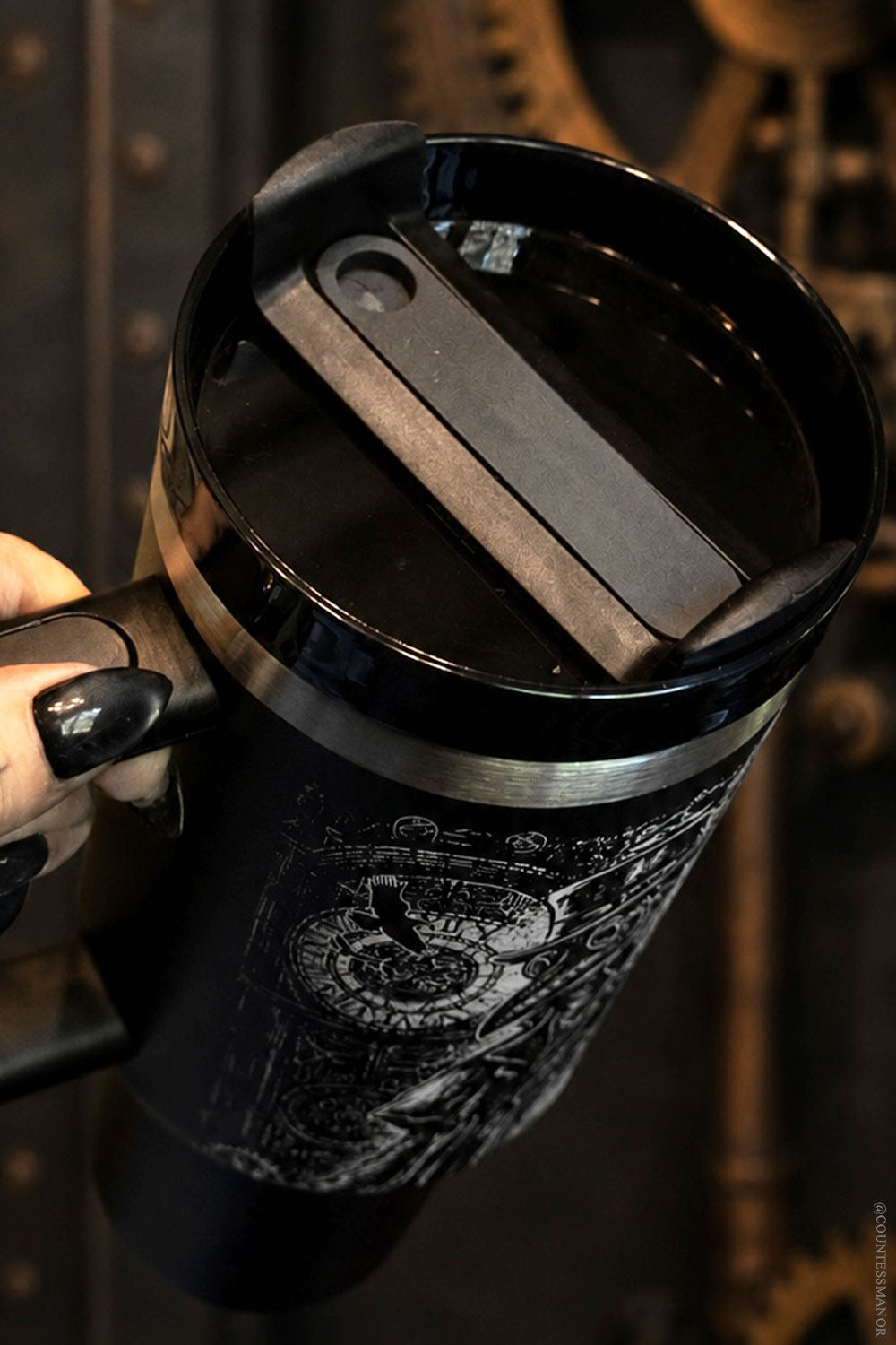 Printed goth drinkware insulated tumbler