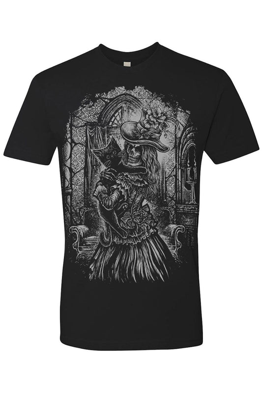 grey and black victorian goth tshirt