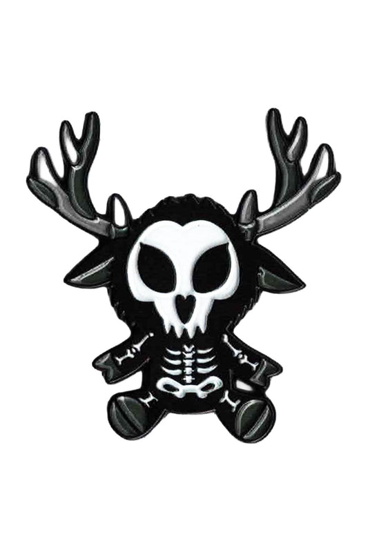 skeleton wendigo enamel pin