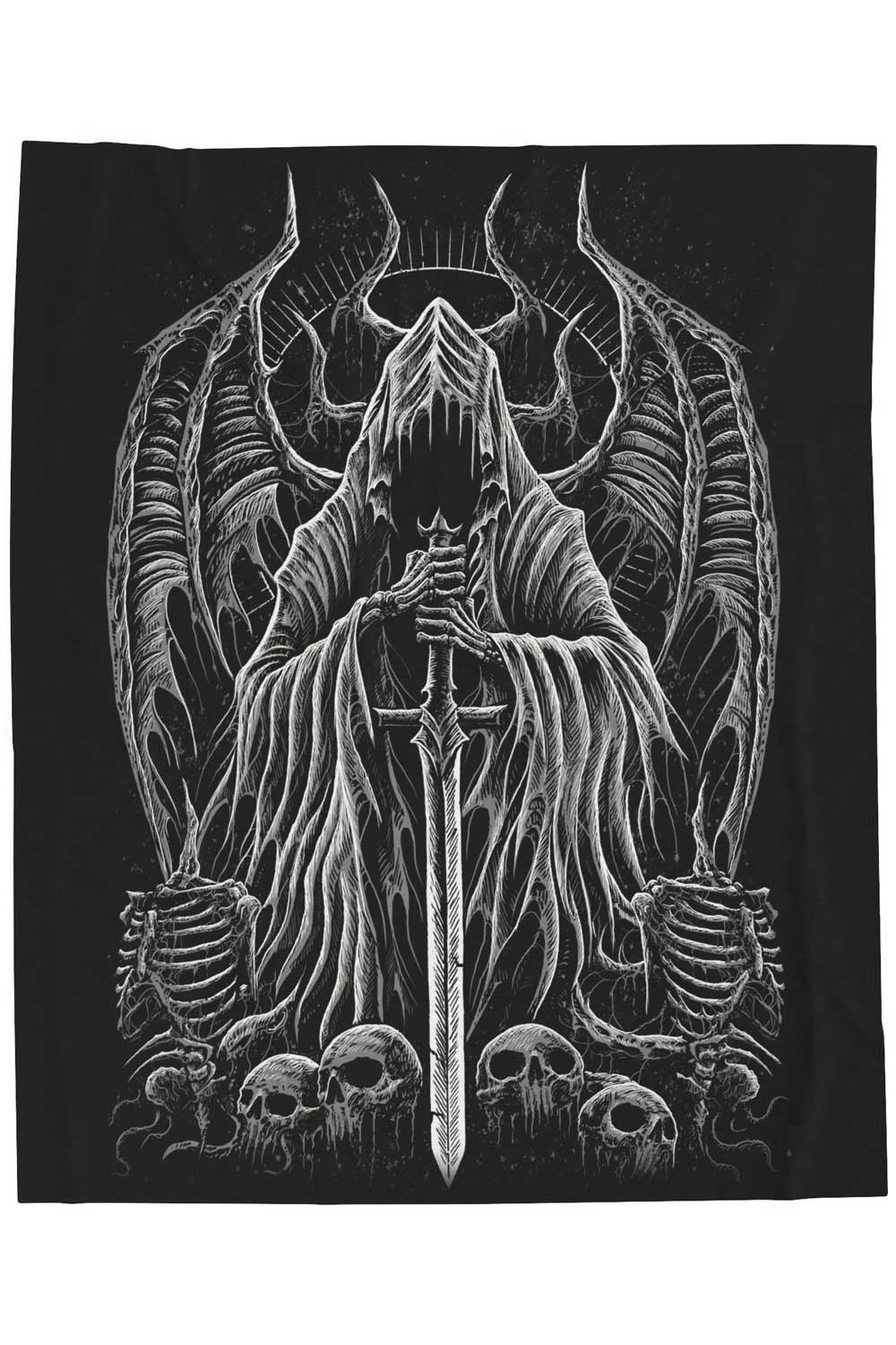 Angel of Death Throw Blanket - housewares - VampireFreaks - VampireFreaks