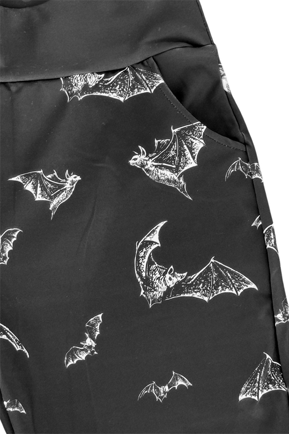 high waisted bat leggings with pockets