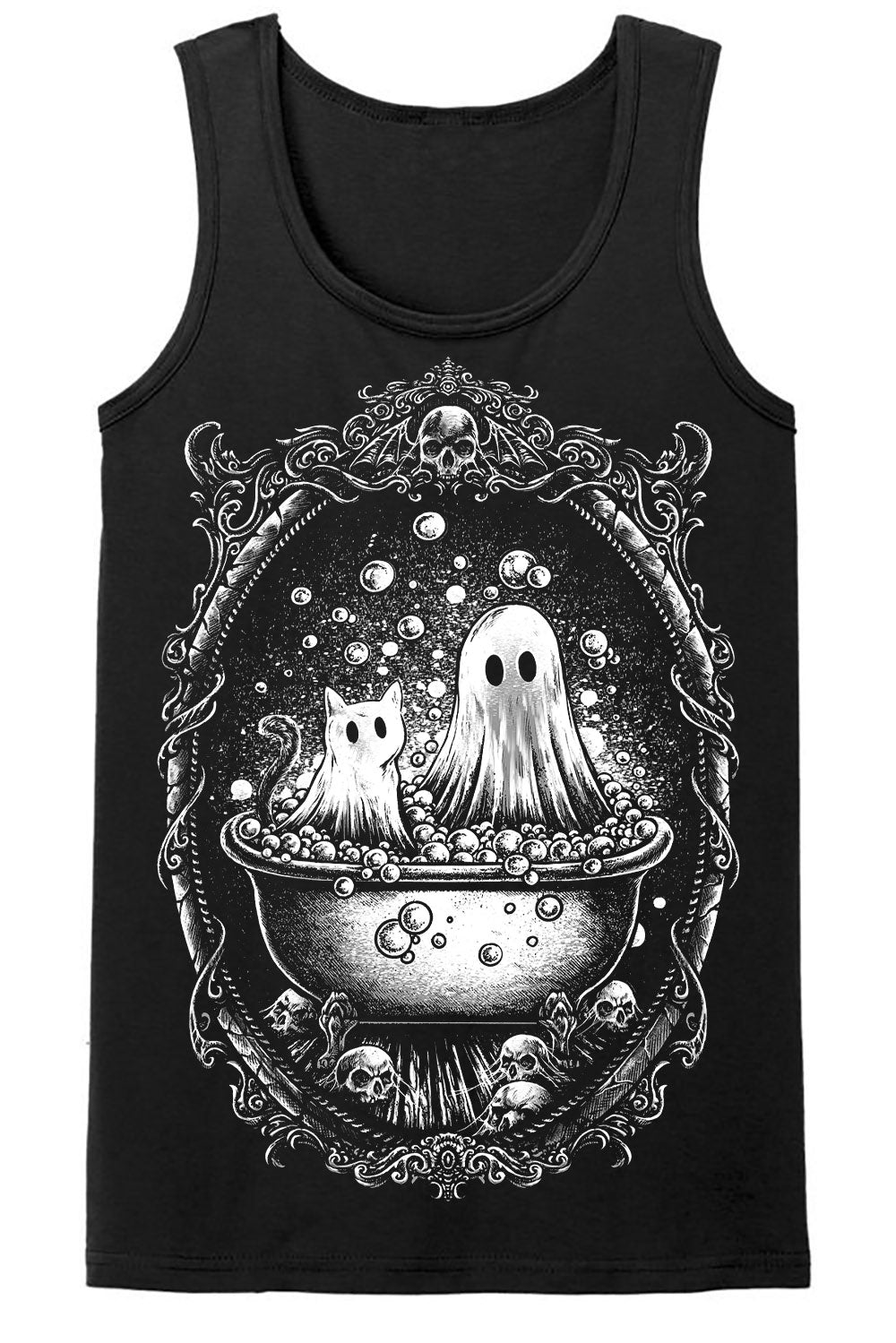 mens gothic cat tank top