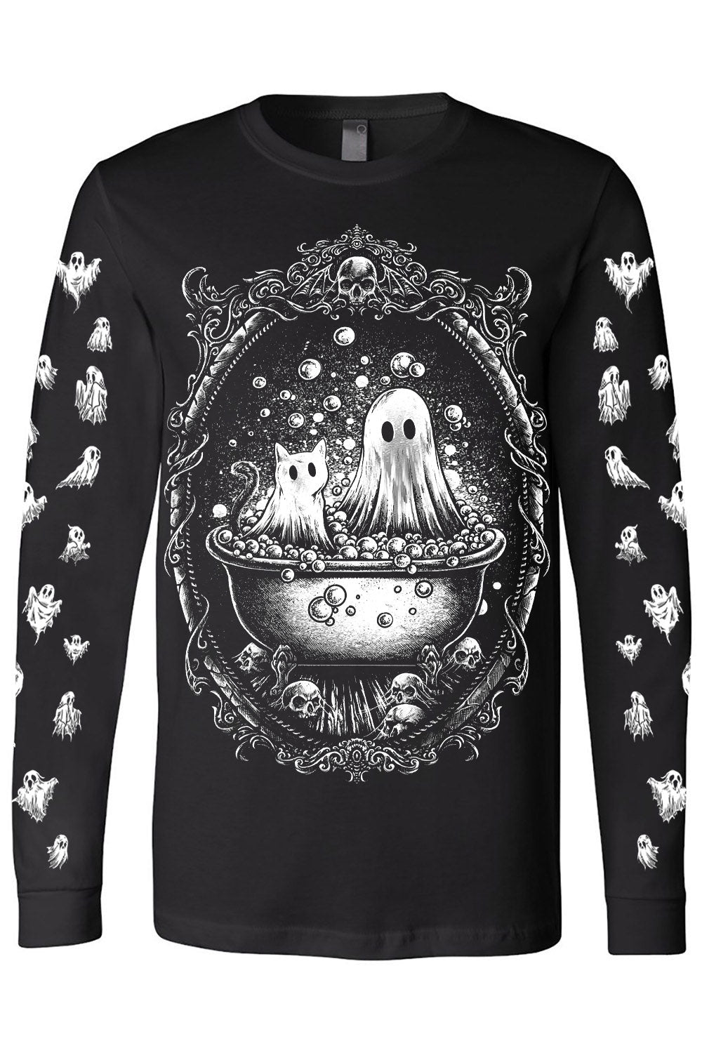 creepy cute long sleeve ghost shirt