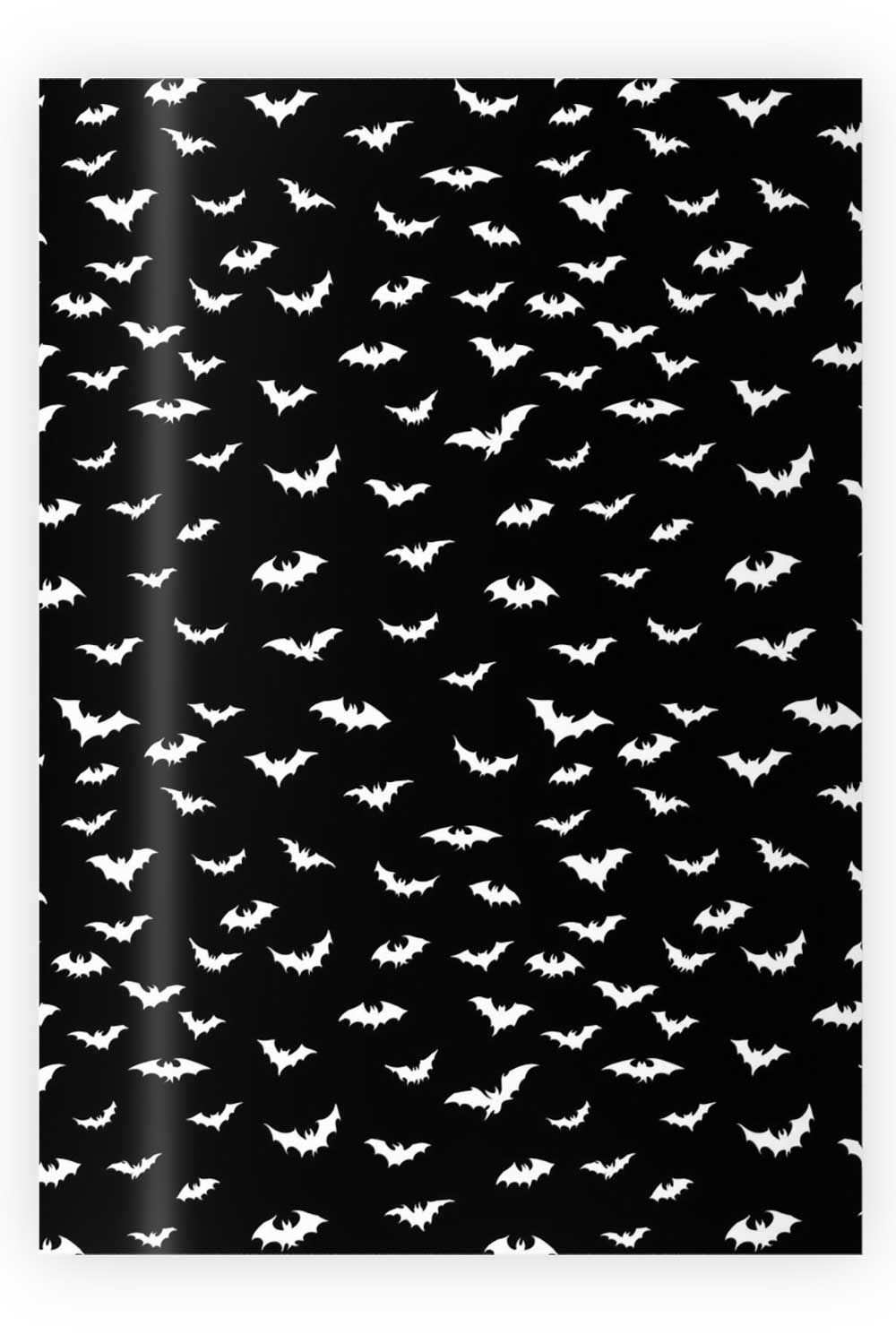 gothic bat wrapping paper