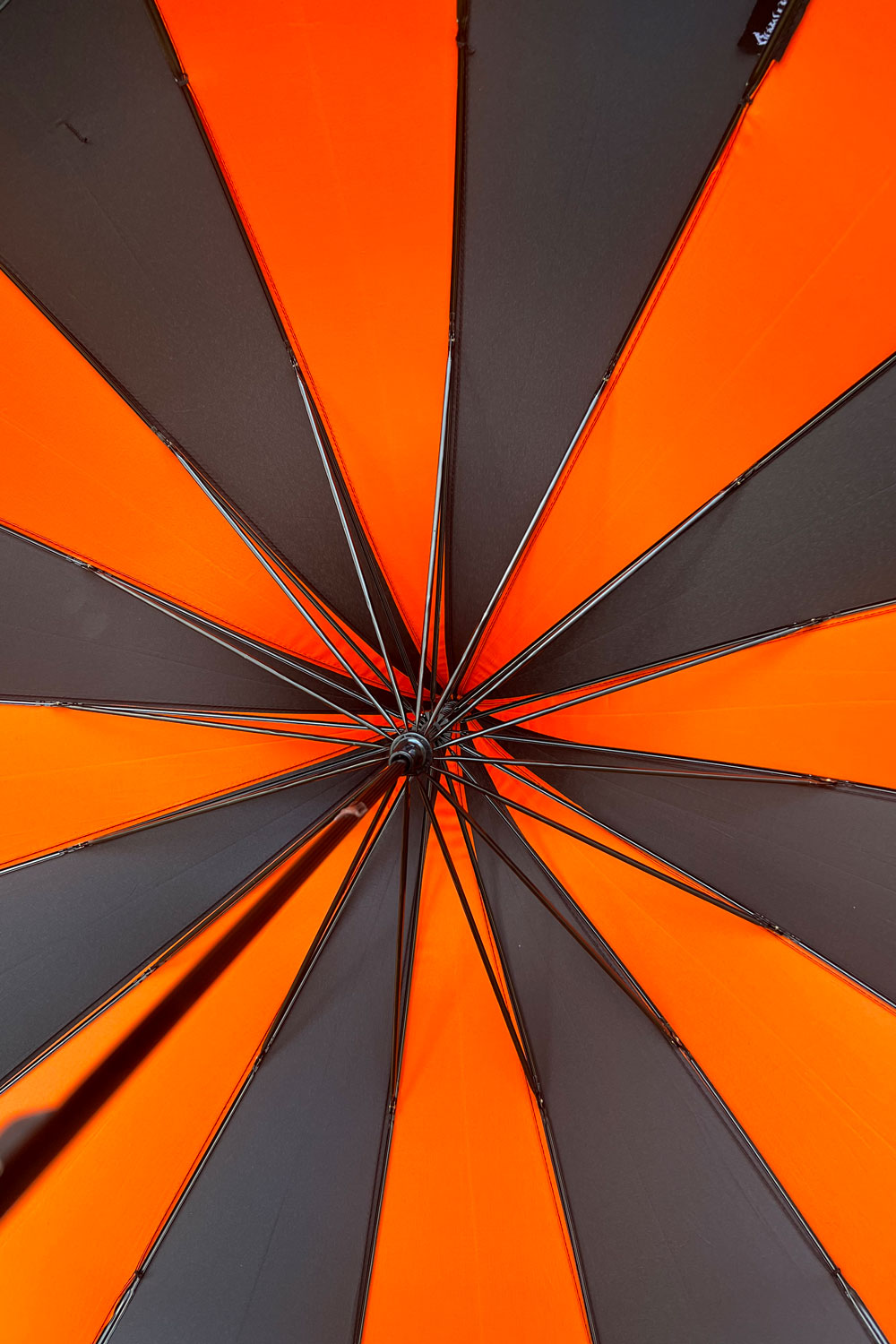 black and orange goth umbrella