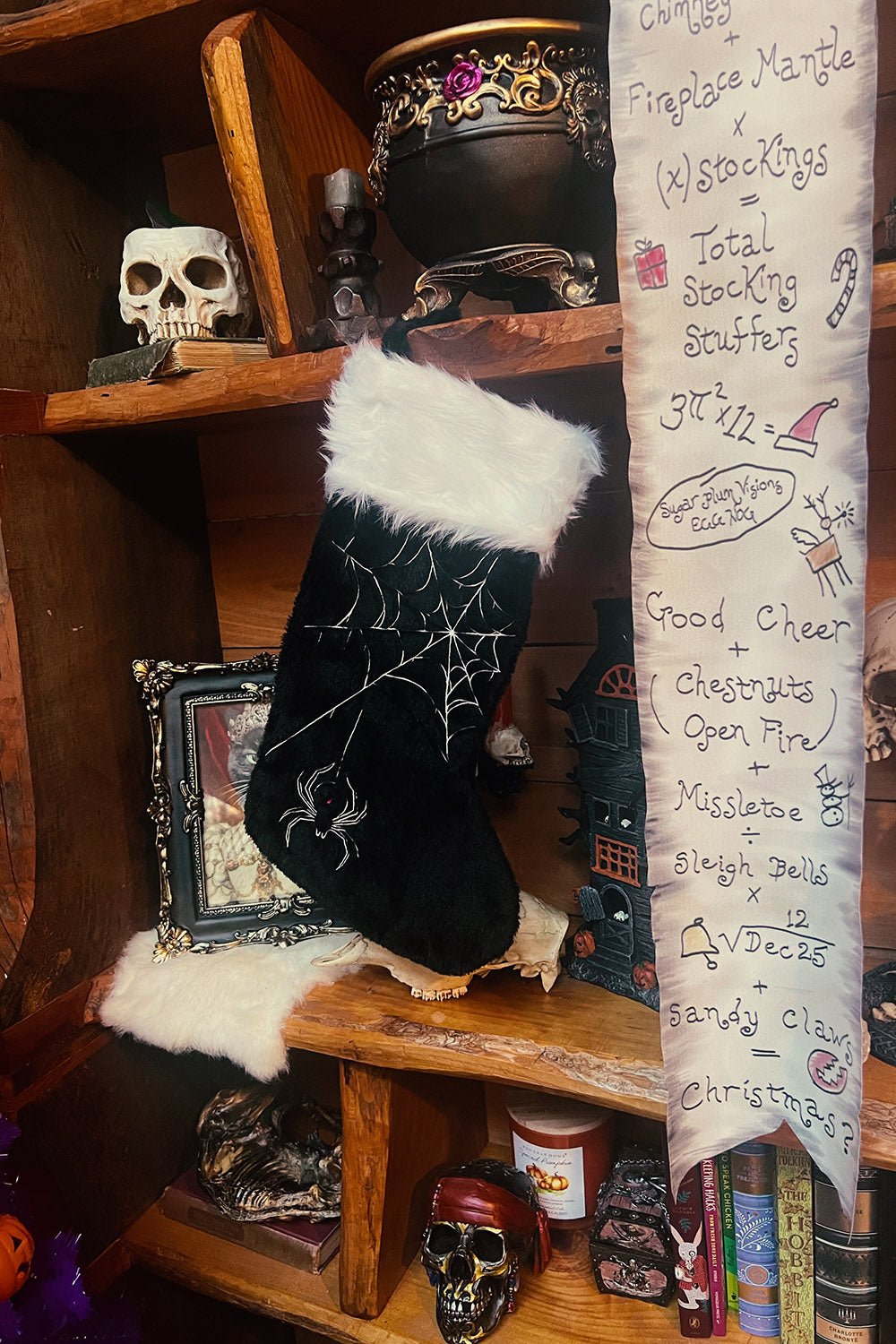 Black Widow Spider Christmas Stocking - housewares - VampireFreaks - VampireFreaks