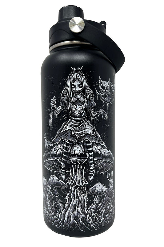 Cheshire cat travel mug water bottle