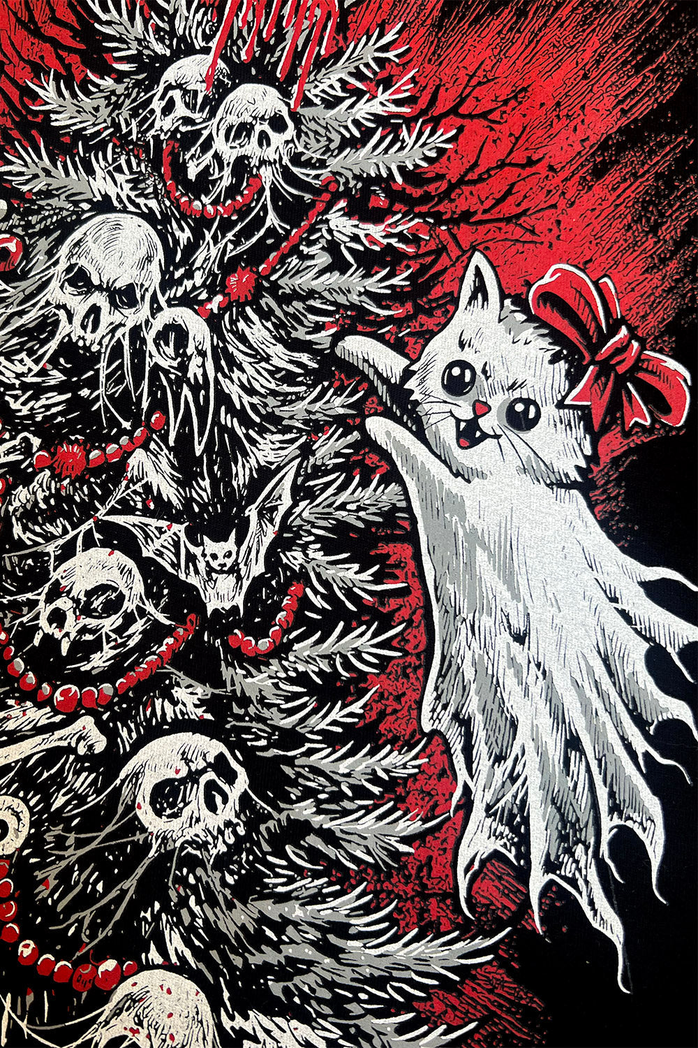 gothic cat christmas shirt