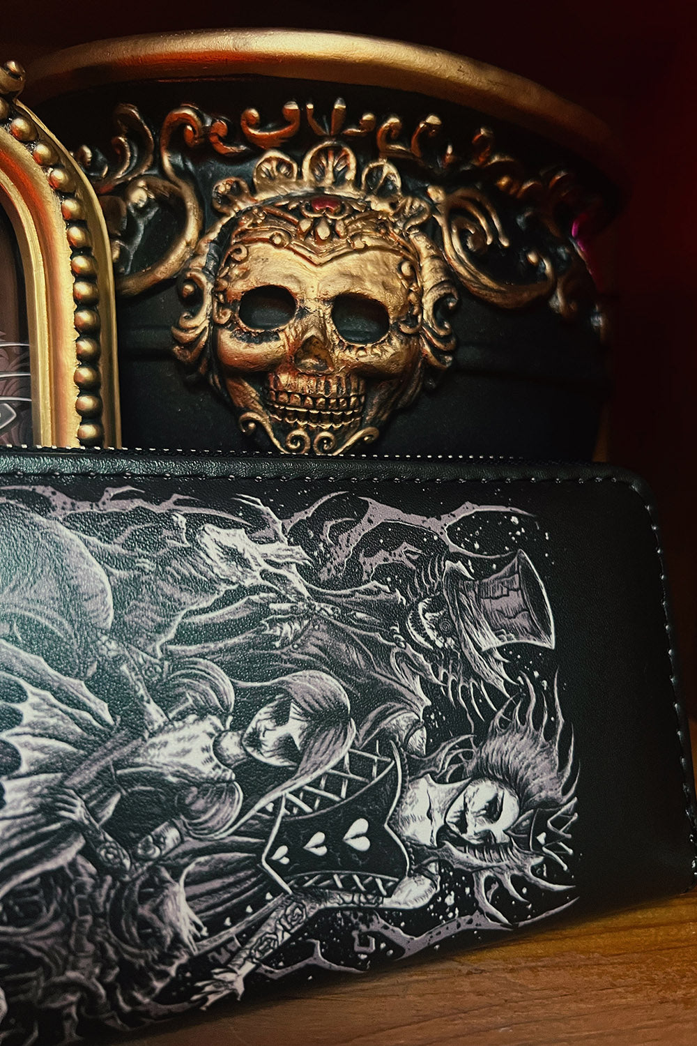 black alice in wonderland wallet