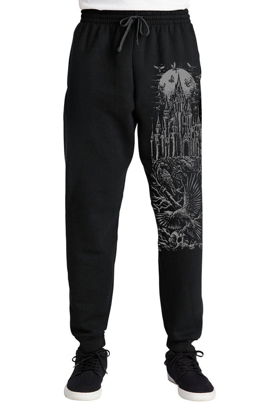 gothic raven jogger sweatpants